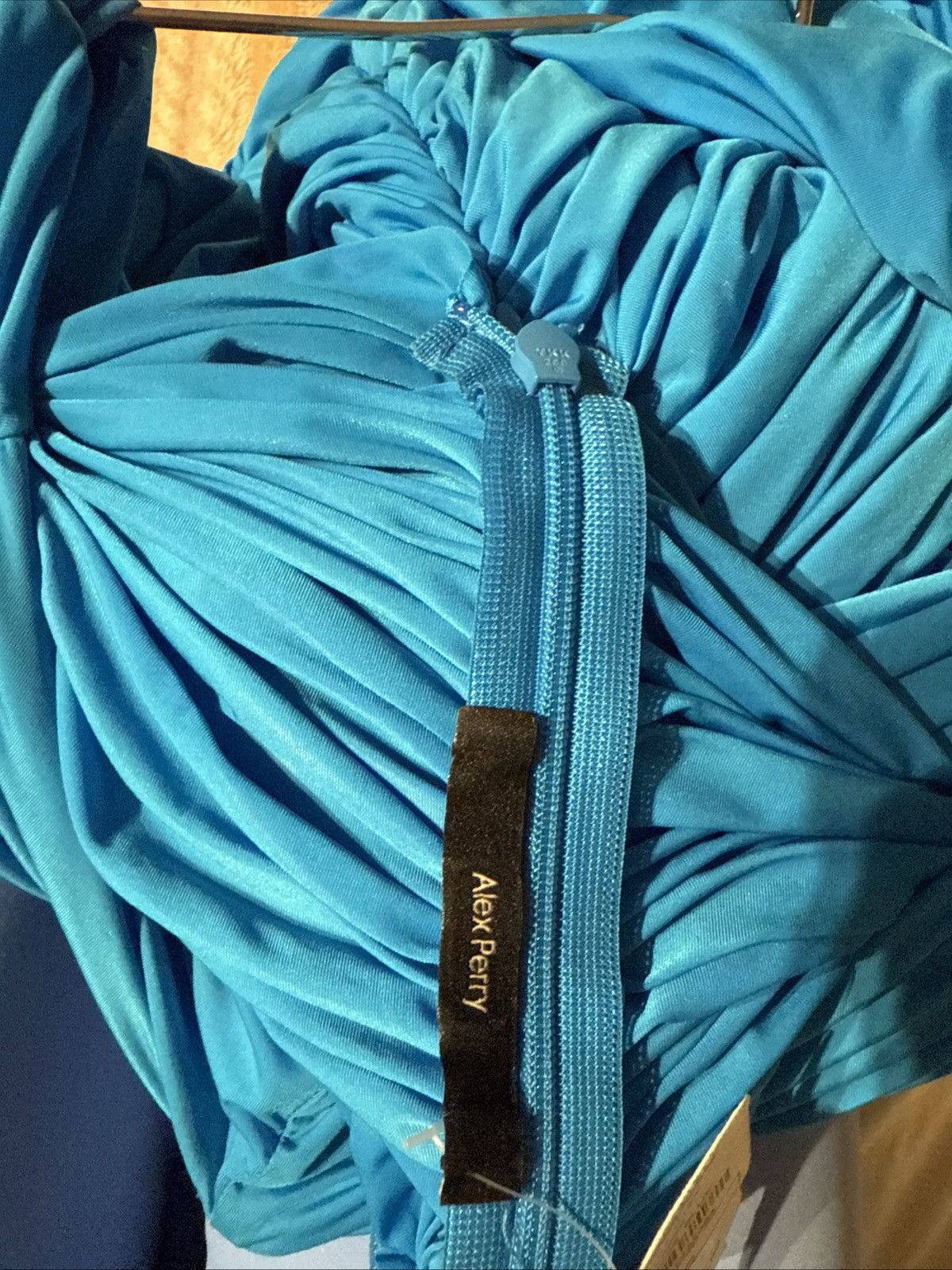 Alex Perry Elegant Blue Ruched Dress Size XS / US 0-2 / IT 36-38 - 9 Thumbnail