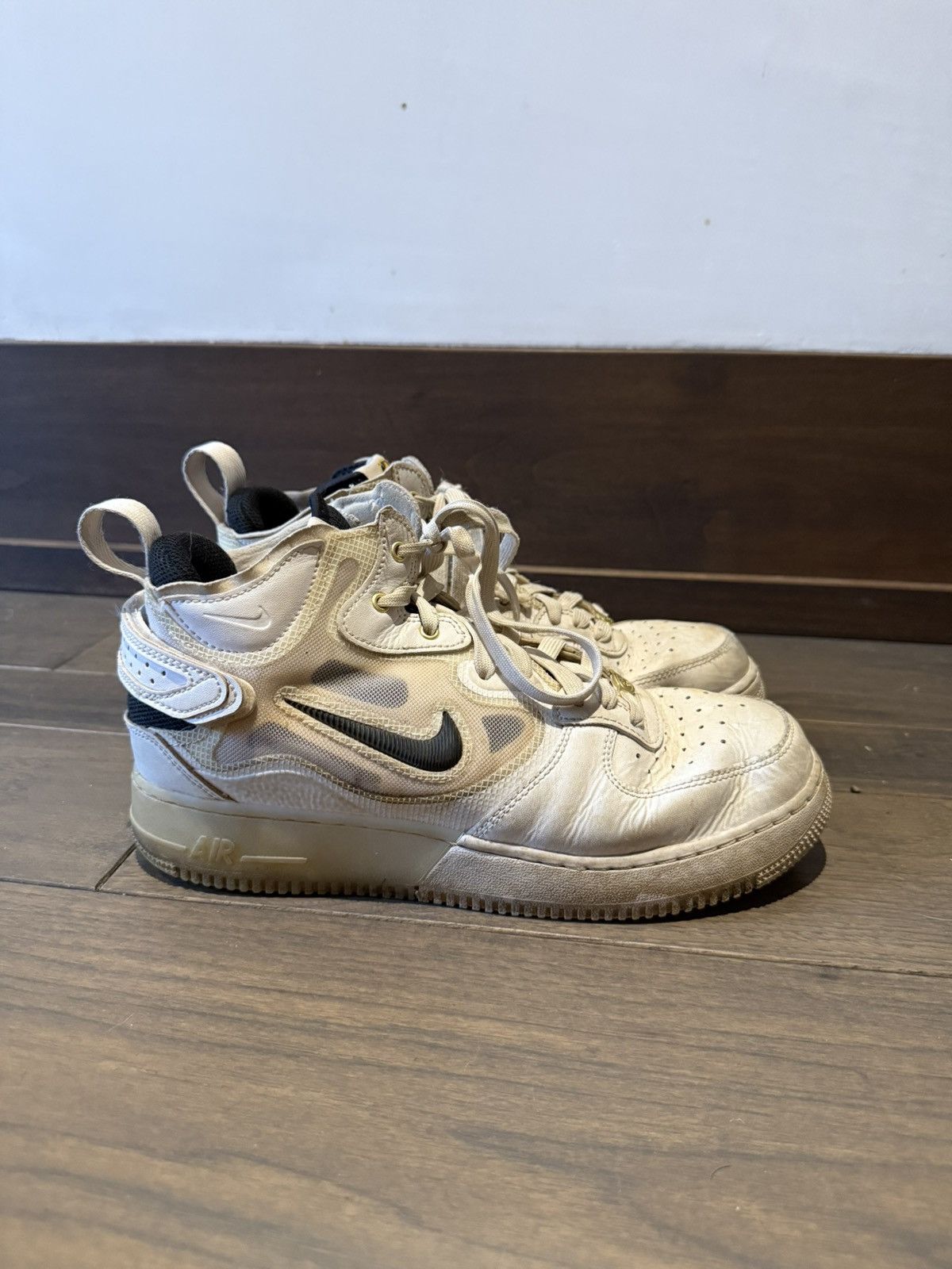 Nike Nike Air Force 1 Mid React '40th Anniversary - White Black' Size US 8 / EU 41 - 2 Thumbnail