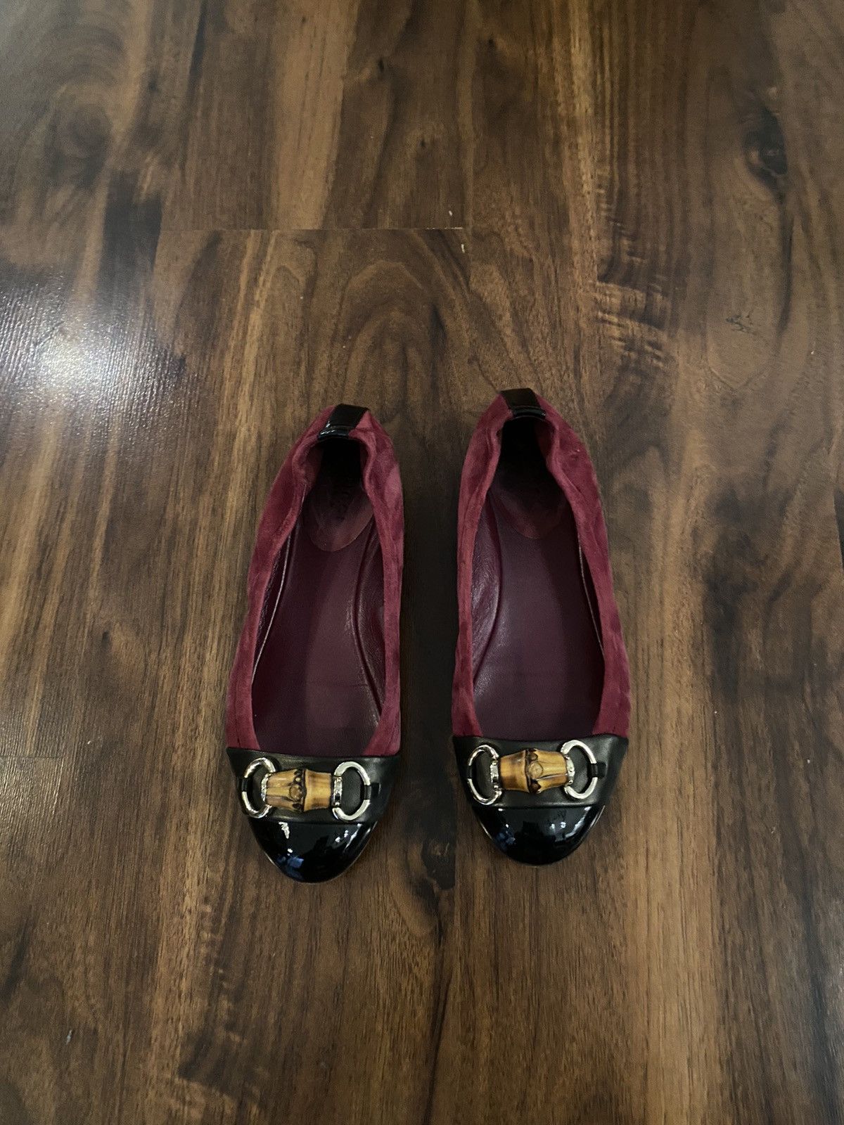 Gucci Gucci Horsebit Red Ballet Flats Size US 5.5 / IT 35.5 - 1 Thumbnail