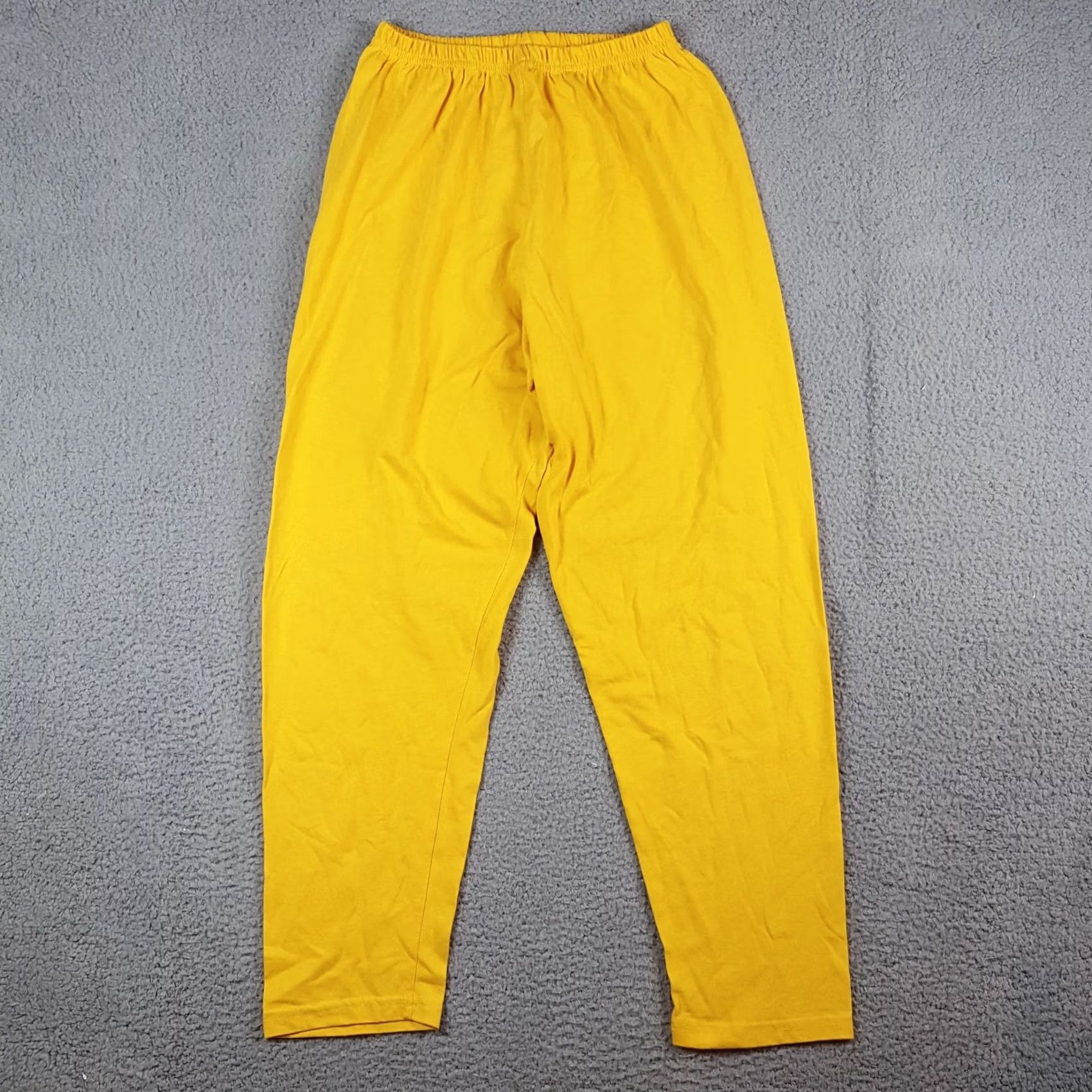 Vintage Vintage 80s Yellow Tapered Leg Gym Women’s Size M Workout Sweatpants Pants Track Size 32" / US 10 / IT 46 - 2 Thumbnail