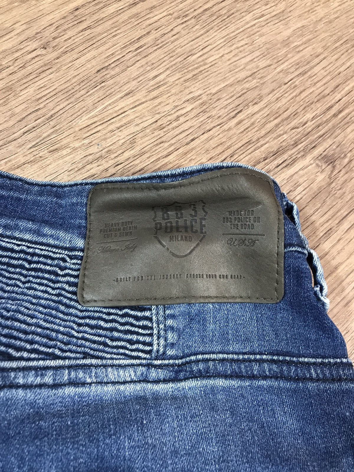 Vintage Vintage Police 883 Denim Biker Pants Jeans Size US 34 / EU 50 - 16 Thumbnail