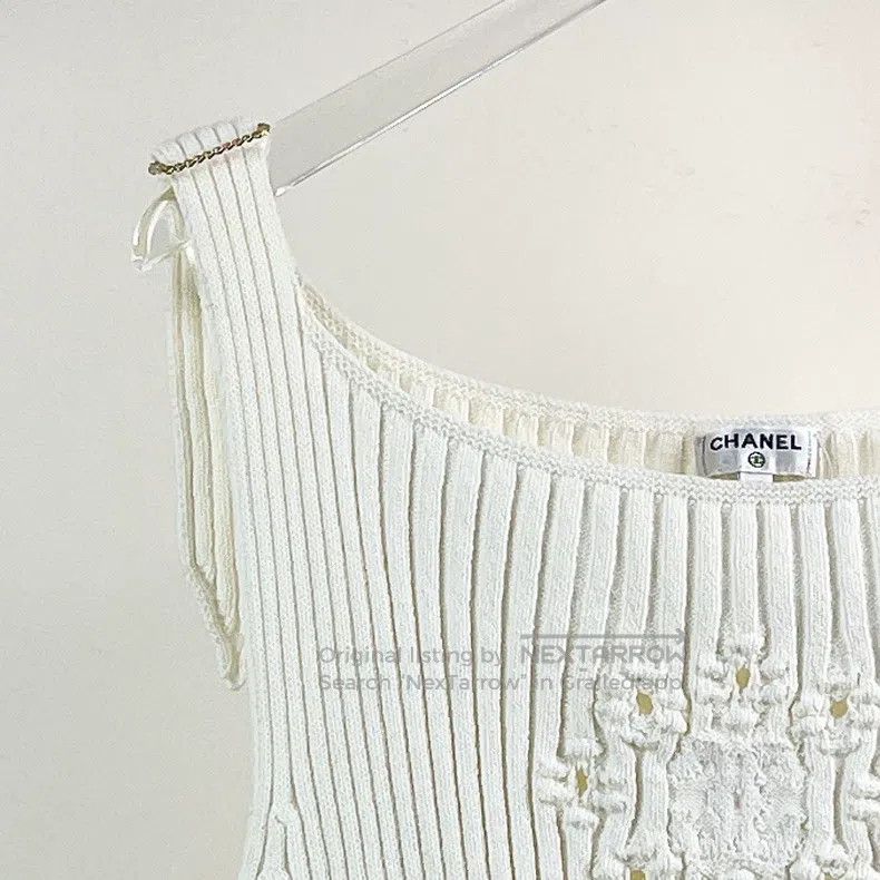 Chanel Chanel 20P white knitted dress Size XS / US 0-2 / IT 36-38 - 3 Thumbnail
