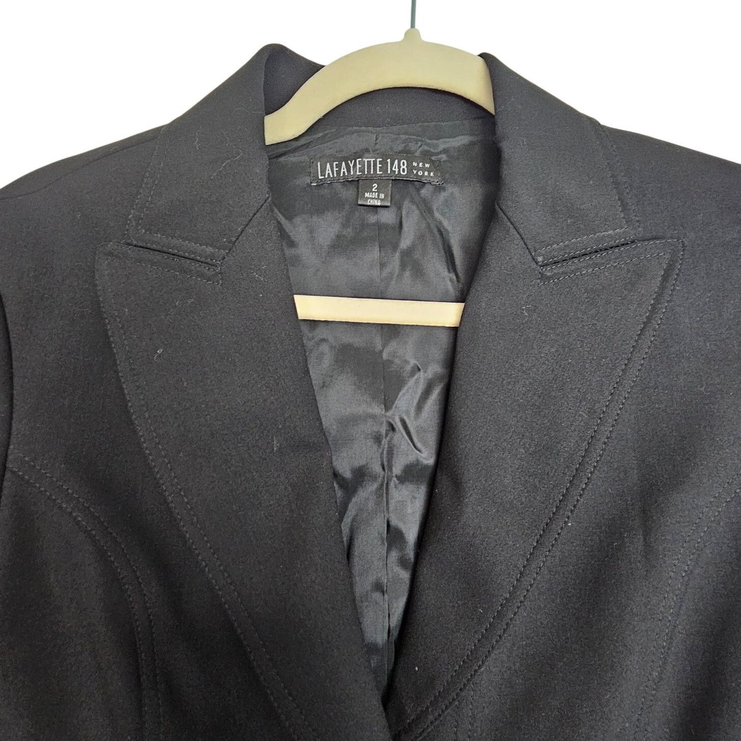 Lafayette 148 Lafayette 148 Women Wool Blazer Sz 2 Classic Designer Career Size XS / US 0-2 / IT 36-38 - 2 Thumbnail