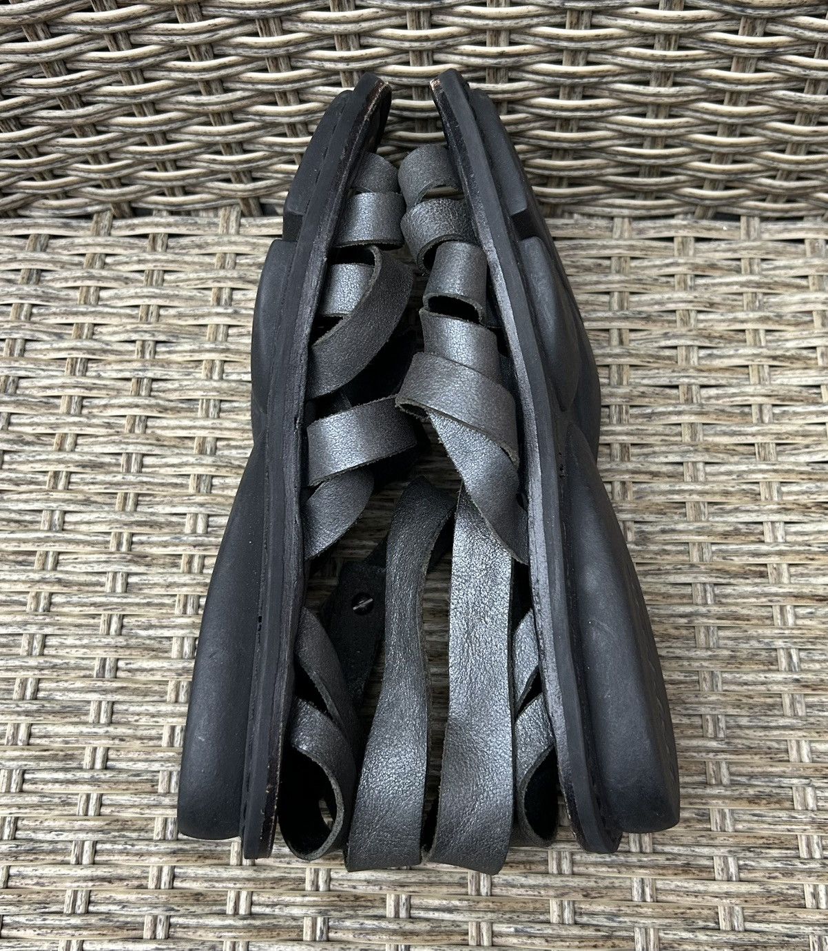Trippen Trippen Swamp F Black Leather Sandals Size 36 Size US 6 / IT 36 - 4 Thumbnail