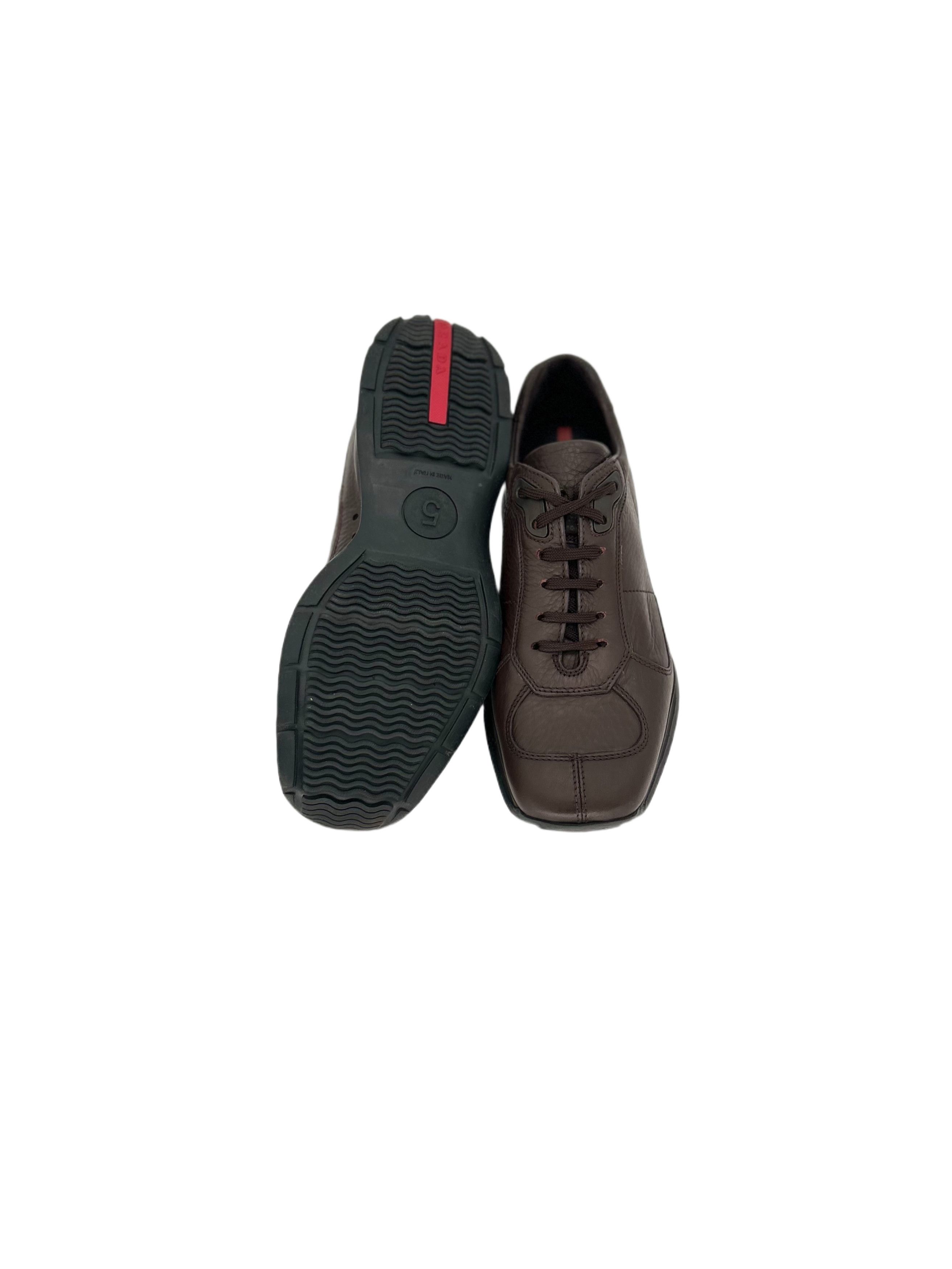 Prada Prada Linea Rossa Brown Hybrid Trainer / Shoe Size US 6 / EU 39 - 5 Thumbnail