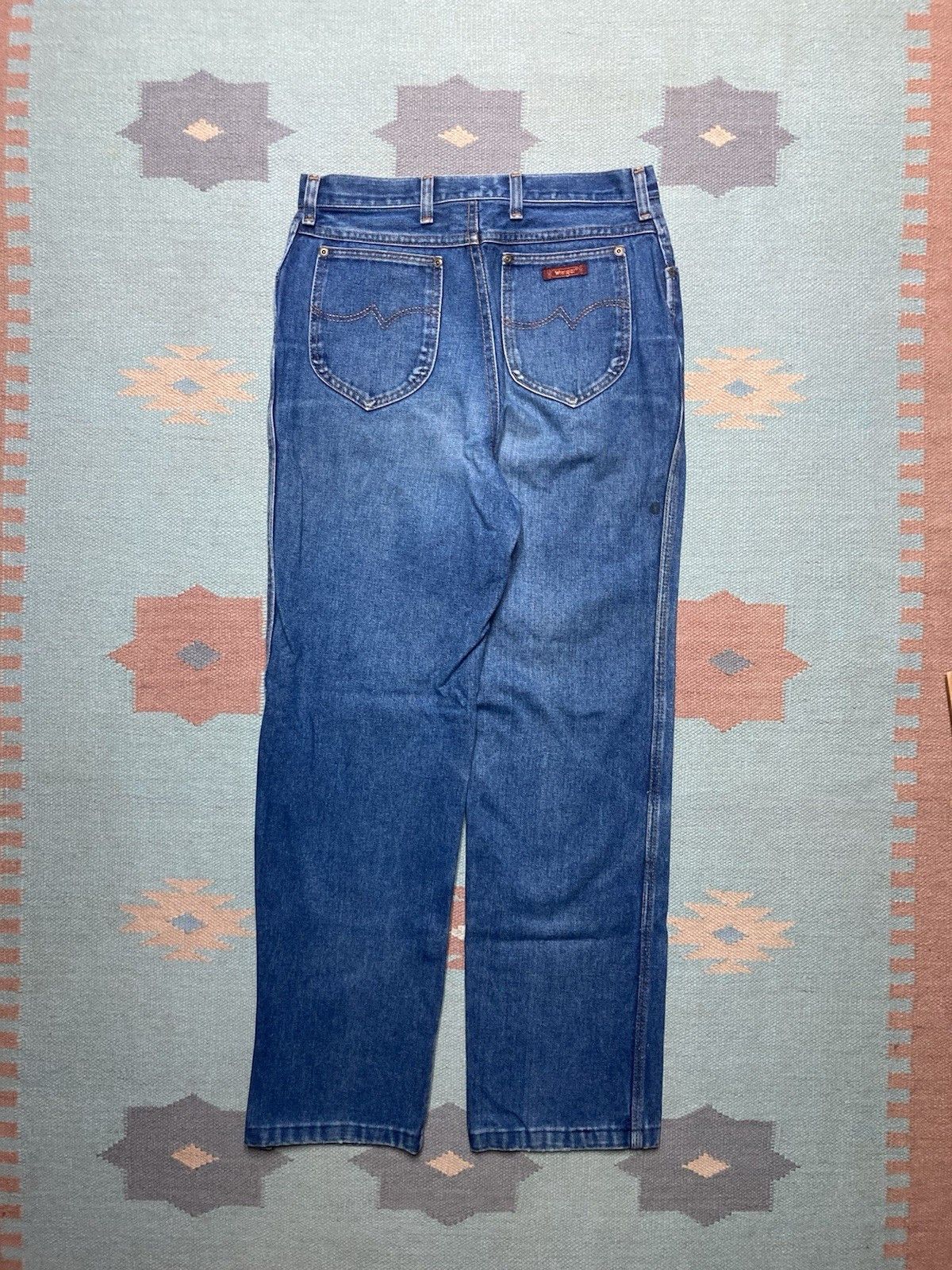 Vintage × Wrangler 70s wrangler jeans faded denim made in USA women’s 14 31x30 Size 31" - 7 Thumbnail