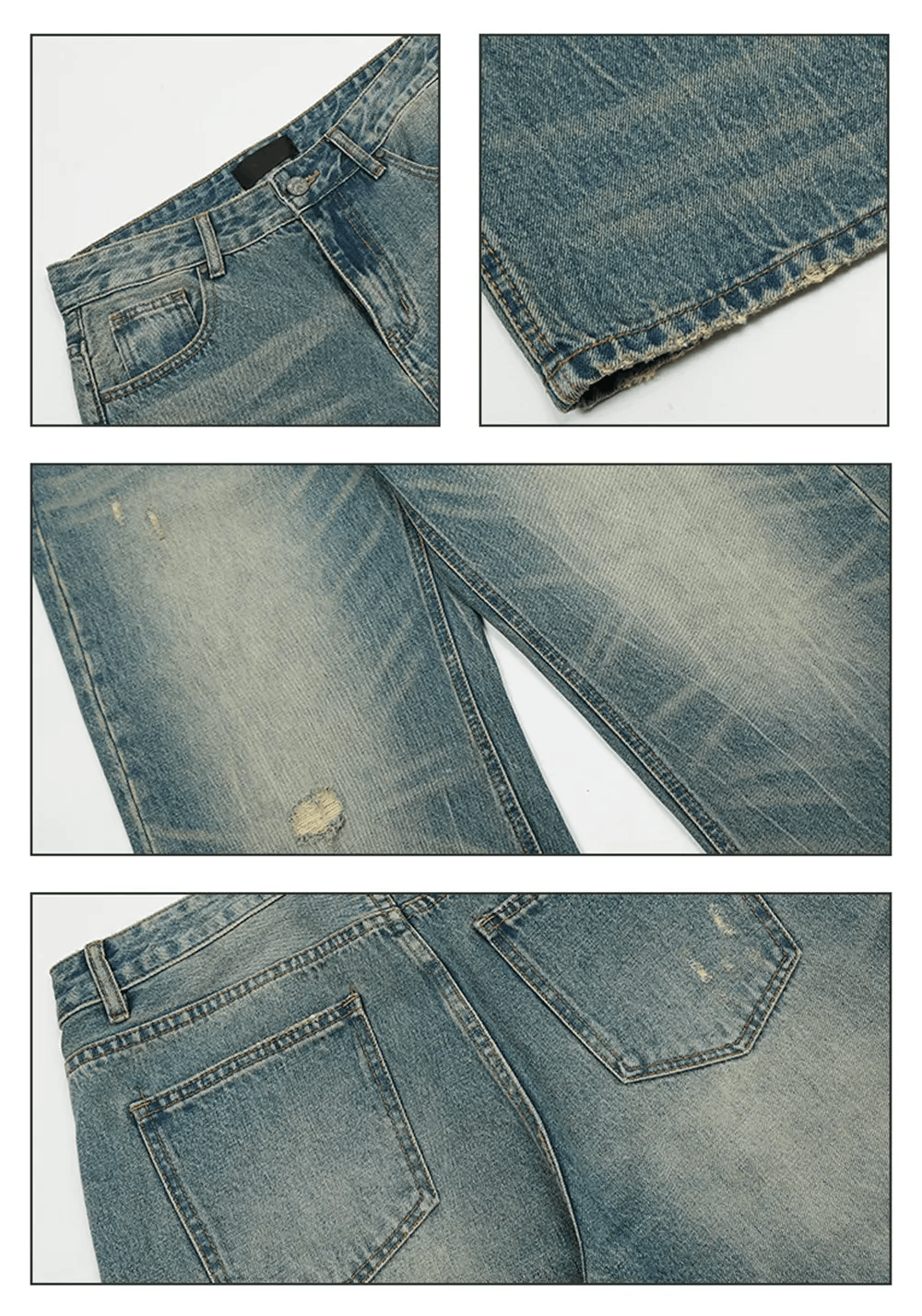 Japanese Brand × Vintage Vintage Distressed Baggy Blue Jeans Size US 32 / EU 48 - 6 Thumbnail