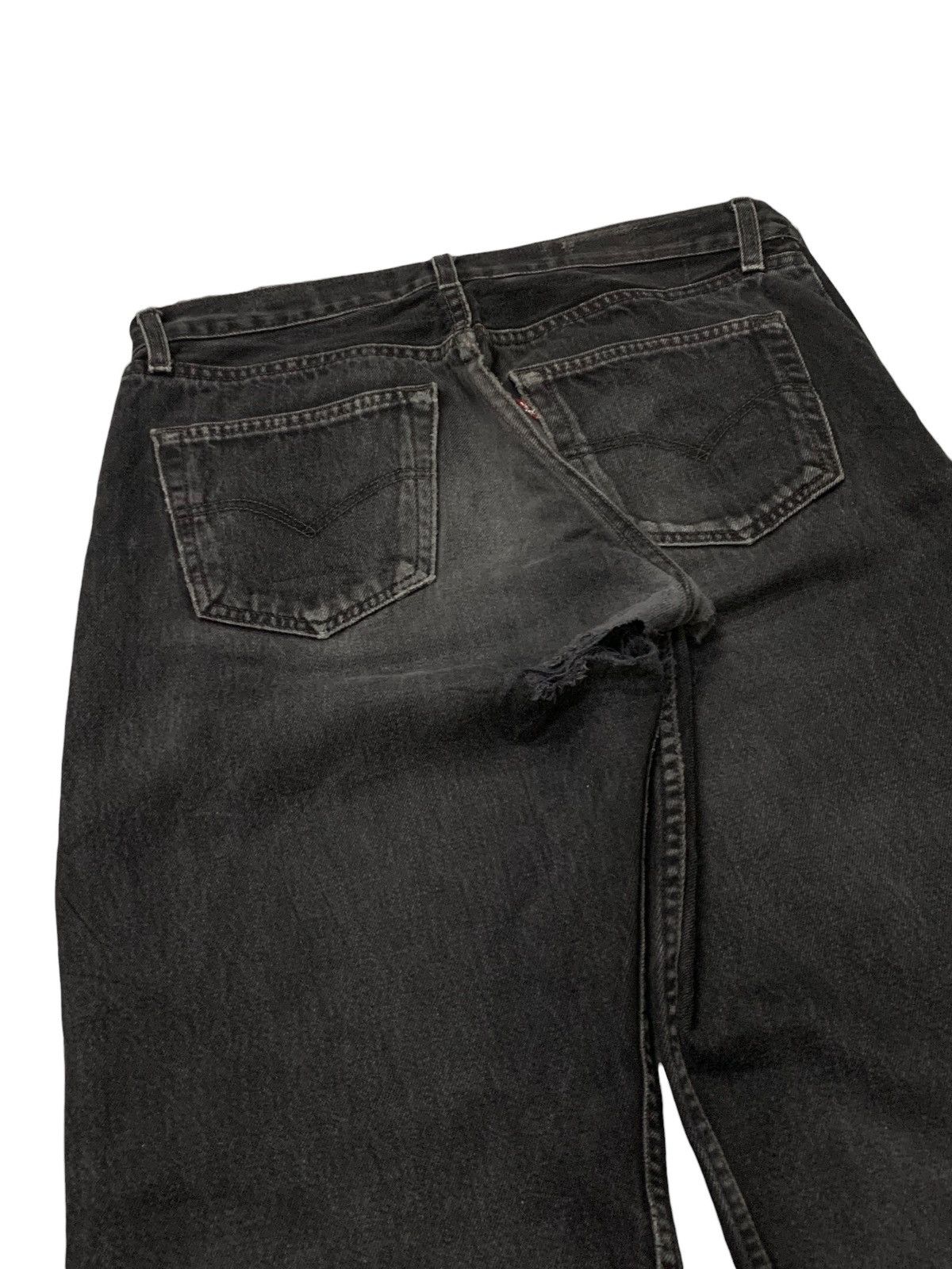 Japanese Brand Levis Baggy Y2k Balenciaga Wide Leg Style Distressed (AC38) Size US 31 - 11 Thumbnail