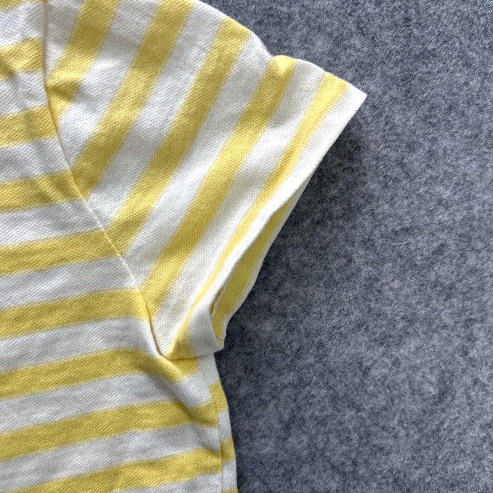 Vintage VINTAGE Queen Casuals Shirt Womens Small Yellow White Stripe V Neck Pique 80s Size S / US 4 / IT 40 - 6 Thumbnail