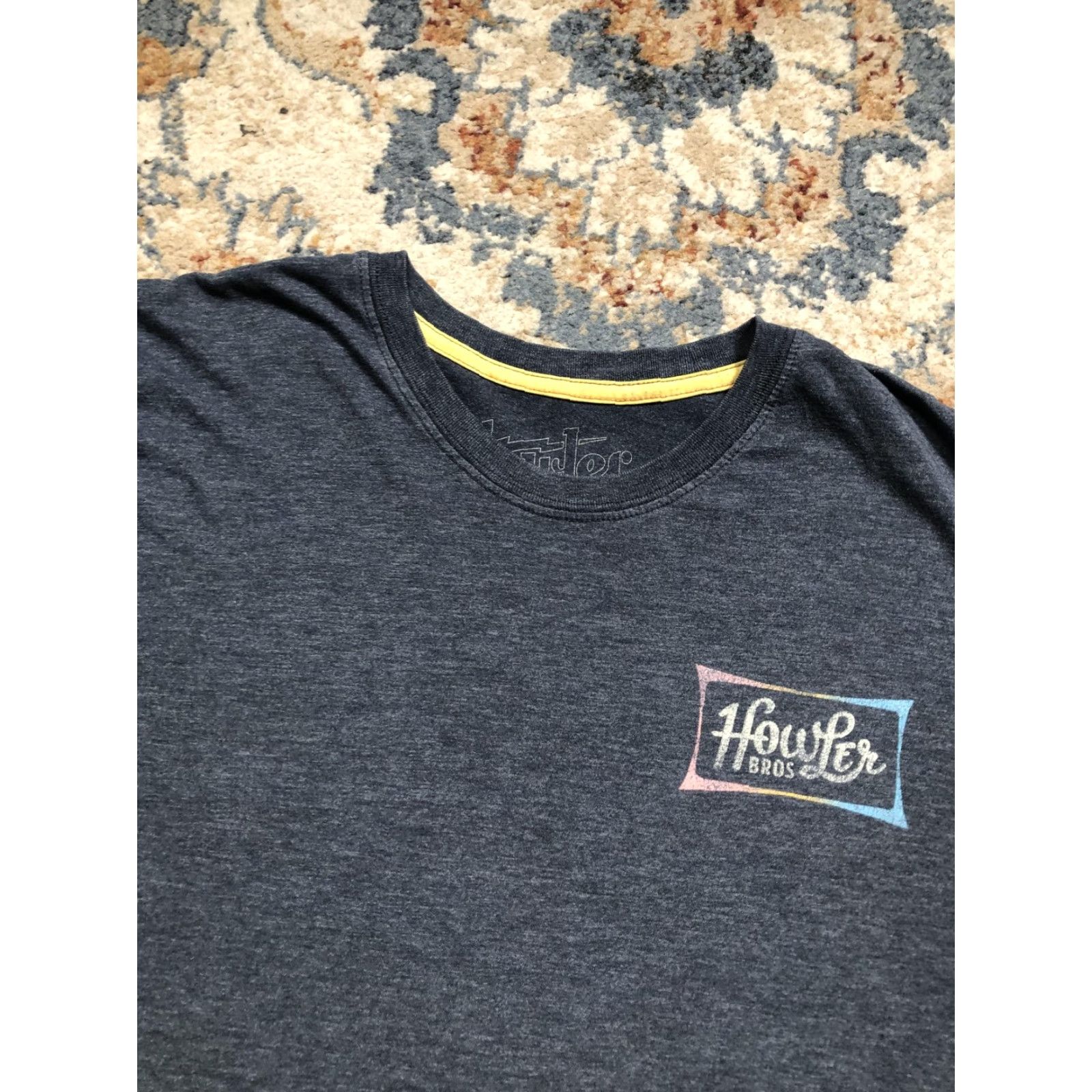 Logo 7 Howler Bros Shirt Mens XL Gray Heather Graphic Logo Heed The Call Austin Texas XL Men T-Shirt Crew Neck Short Sleeve Size US XL / EU 56 / 4 - 6 Thumbnail