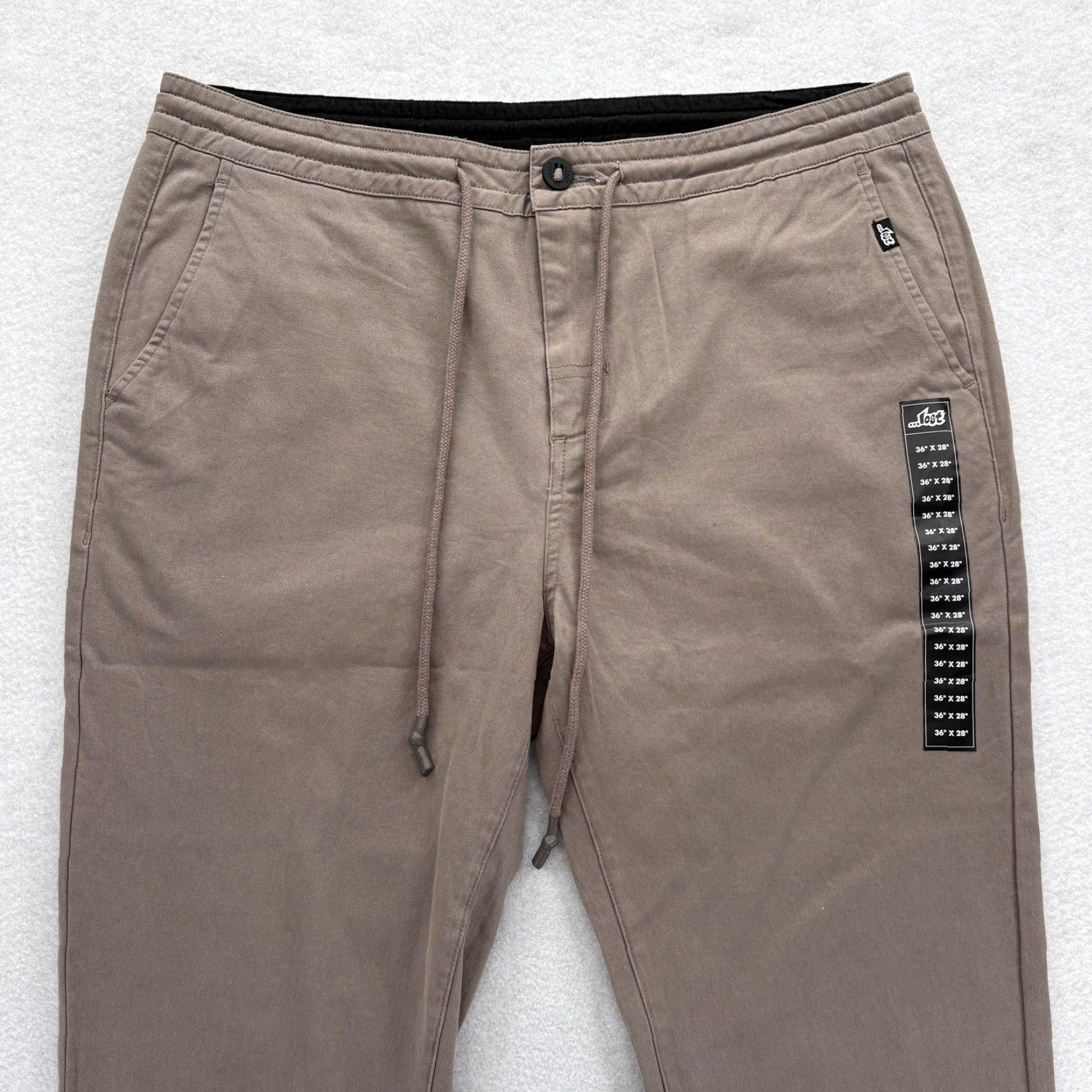 Vintage VINTAGE Lost Enterprises Pants Mens 36x28 Brown Drawstring Skater Grunge Y2K Size US 36 / EU 52 - 2 Thumbnail