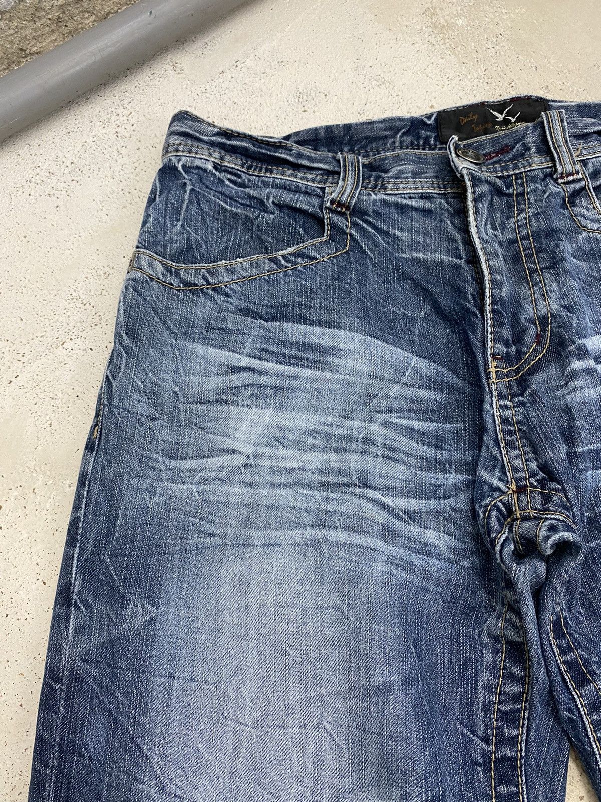 GOSTAR DE FUGA × Japanese Brand Daily Topics Japan Denim Clawn Mark Washed Straight Cut Size US 32 / EU 48 - 8 Thumbnail
