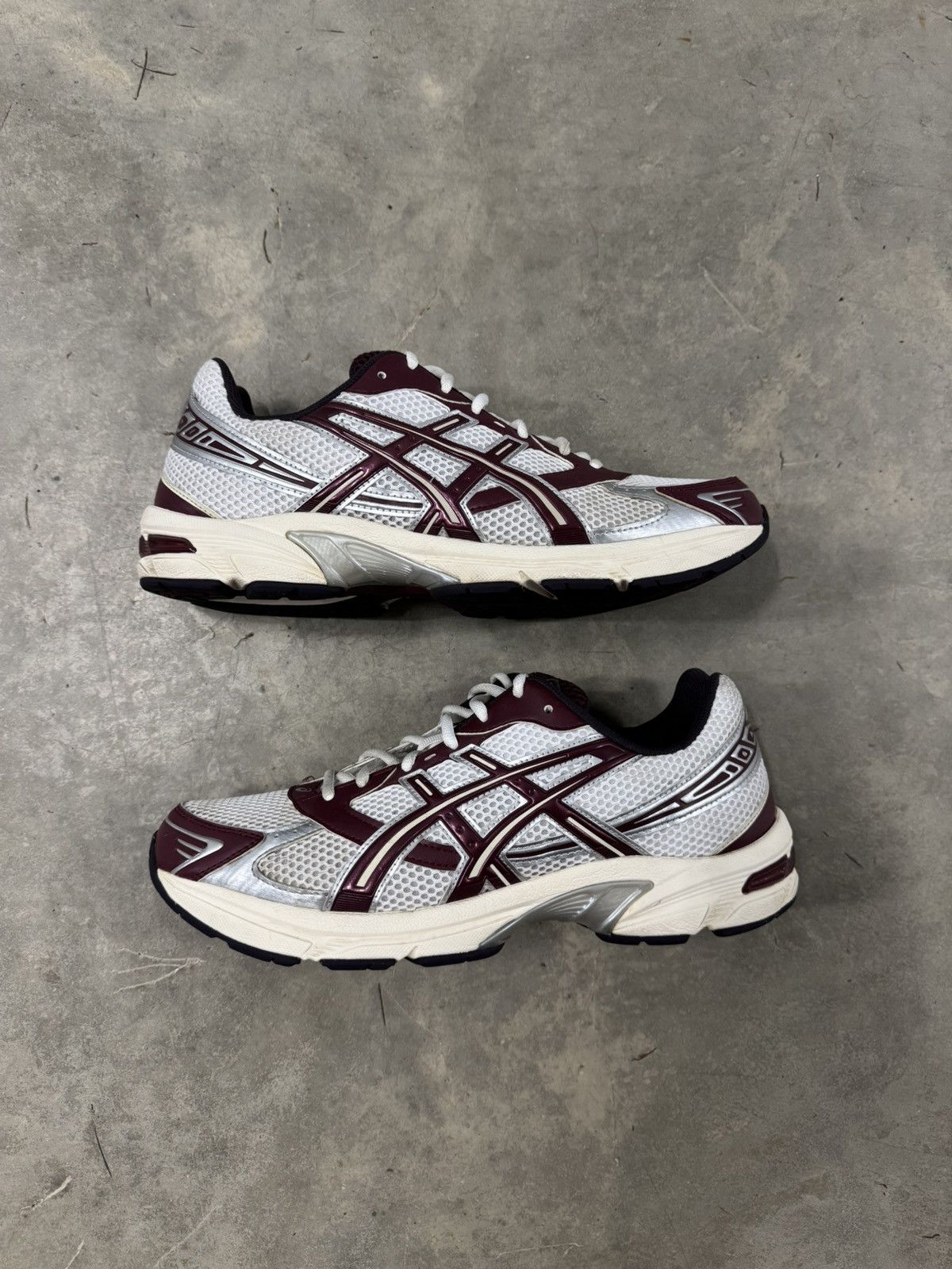 Asics Asics Gel 1130 White Burgundy Black Size 11.5 Size US 11.5 / EU 44-45 - 2 Thumbnail