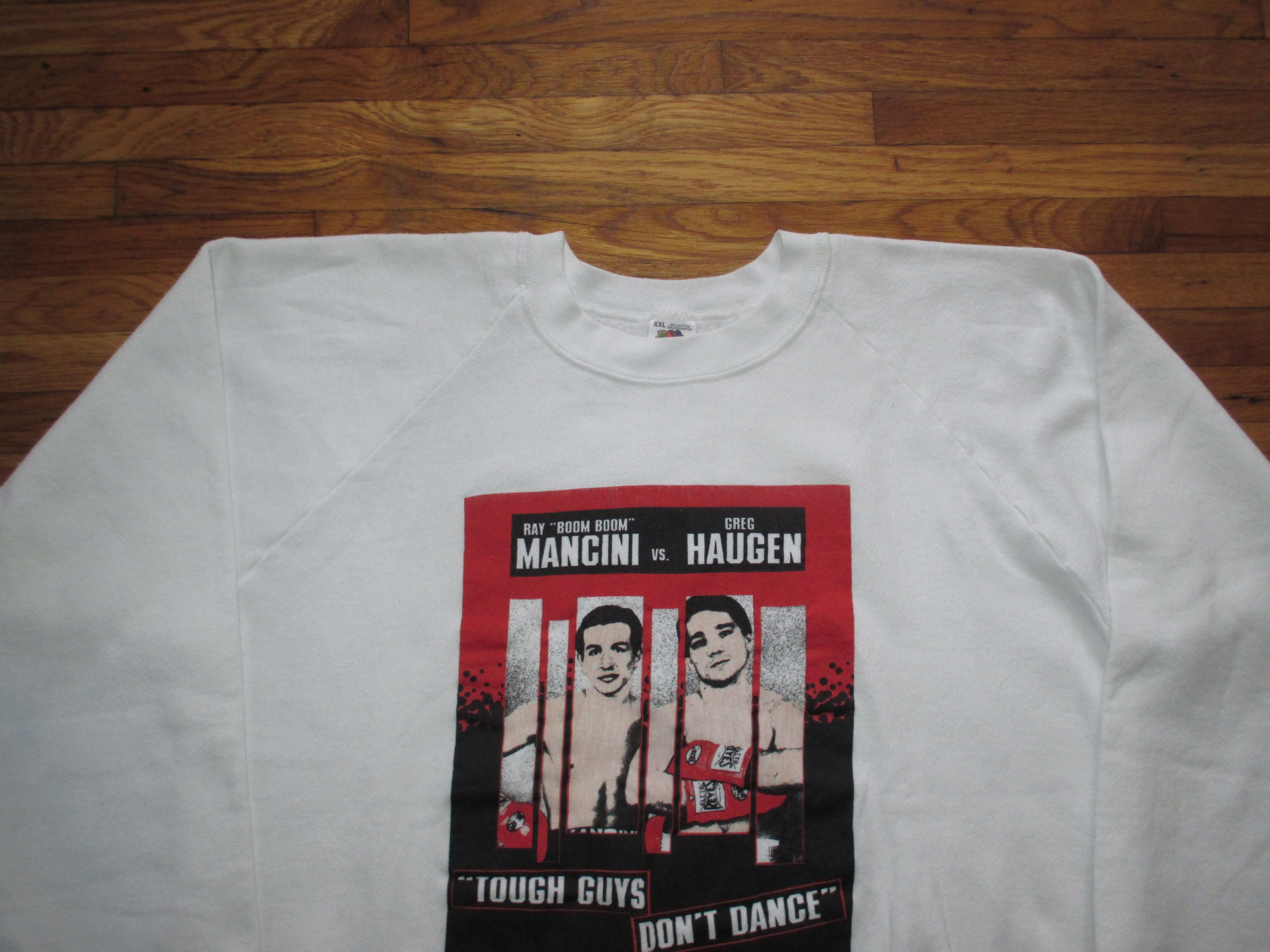 Fruit Of The Loom Vintage 1992 Boxing Mancini Haugen Hip Hop Sweatshirt Size US XL / EU 56 / 4 - 2 Thumbnail