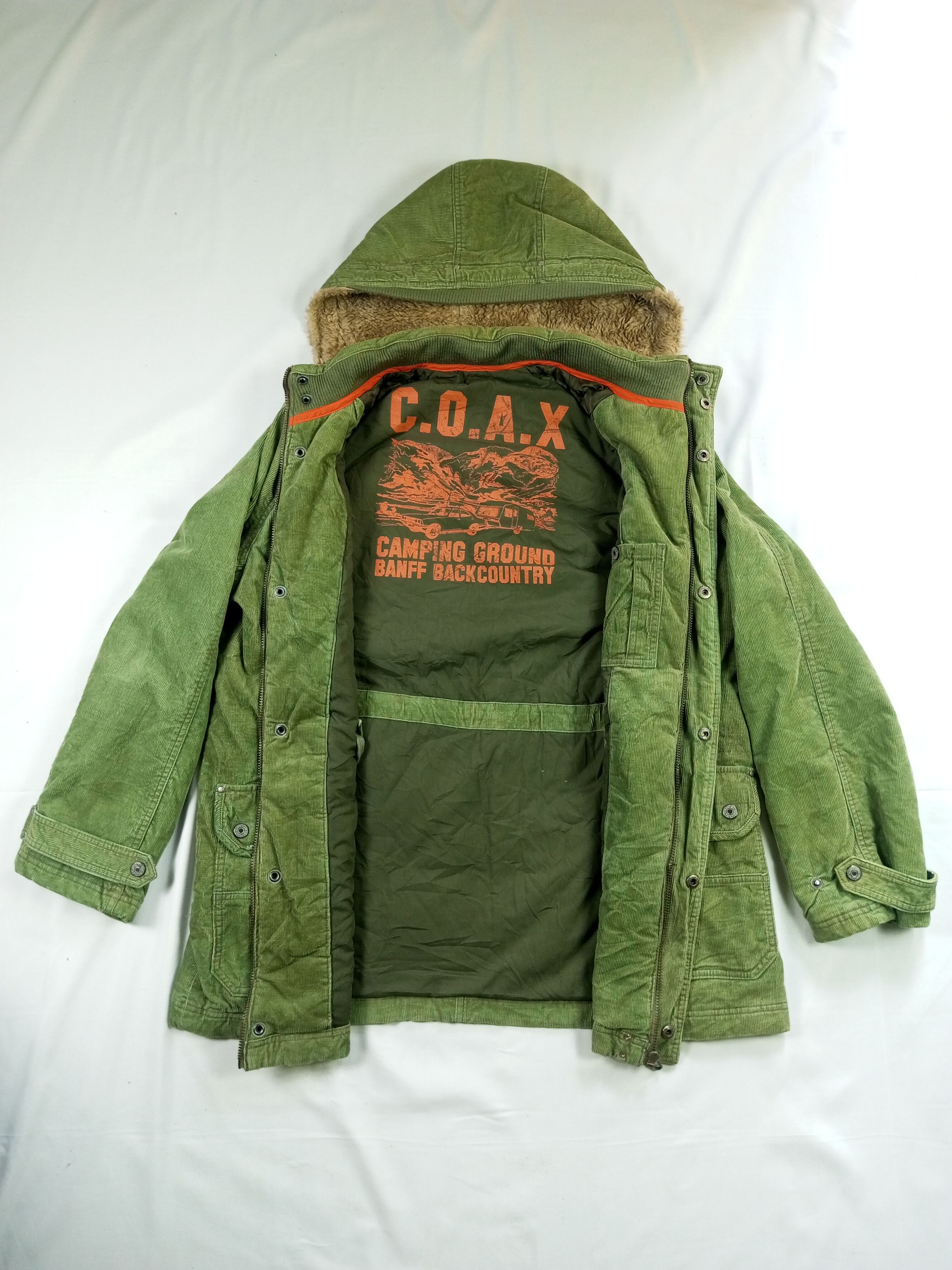 Japanese Brand C.O.AX Fur Corduroy Removable Hoodie Jacket Size US XL / EU 56 / 4 - 18 Thumbnail