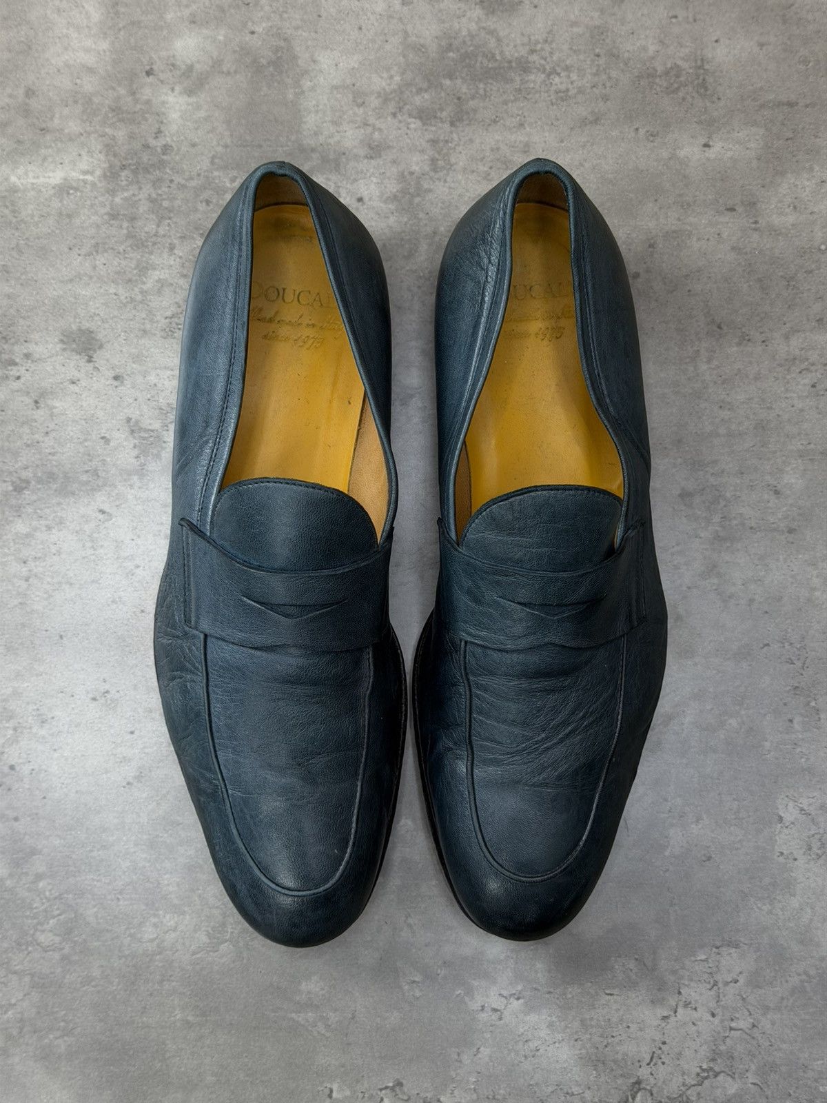 Doucal's Doucal’s Blue/Green Leather Penny Loafers EU 42 US 9 Size US 9 / EU 42 - 5 Thumbnail