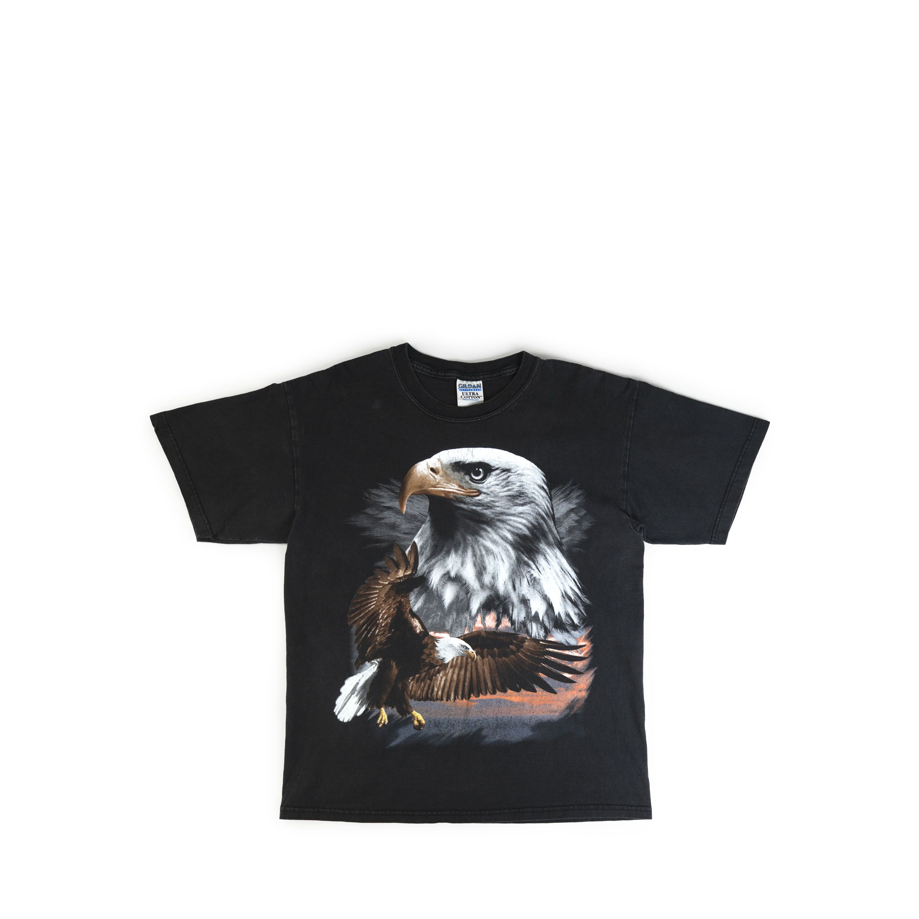 Gildan × Vintage Vintage 1990's Bald Eagle Tee Shirt Size US L / EU 52-54 / 3 - 1 Thumbnail