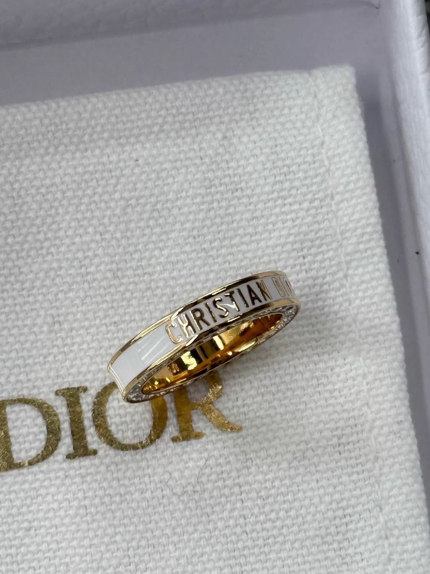Dior Dior white enamel ring size 52 new with box Size ONE SIZE - 2 Thumbnail