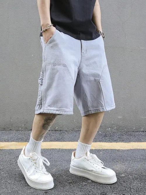VIBE Vintage Y2k Shorts Jorts Washed Denim Size US 32 / EU 48 - 2 Thumbnail