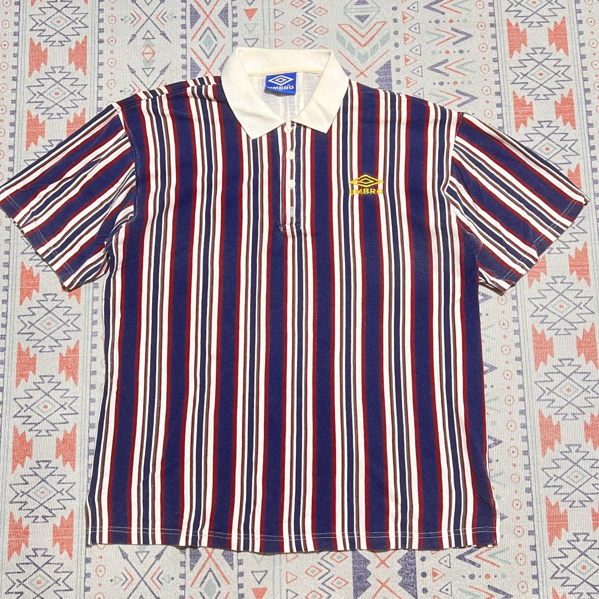 Umbro Umbro vintage Stripe Retro polo shirt Size US XL / EU 56 / 4 - 1 Thumbnail