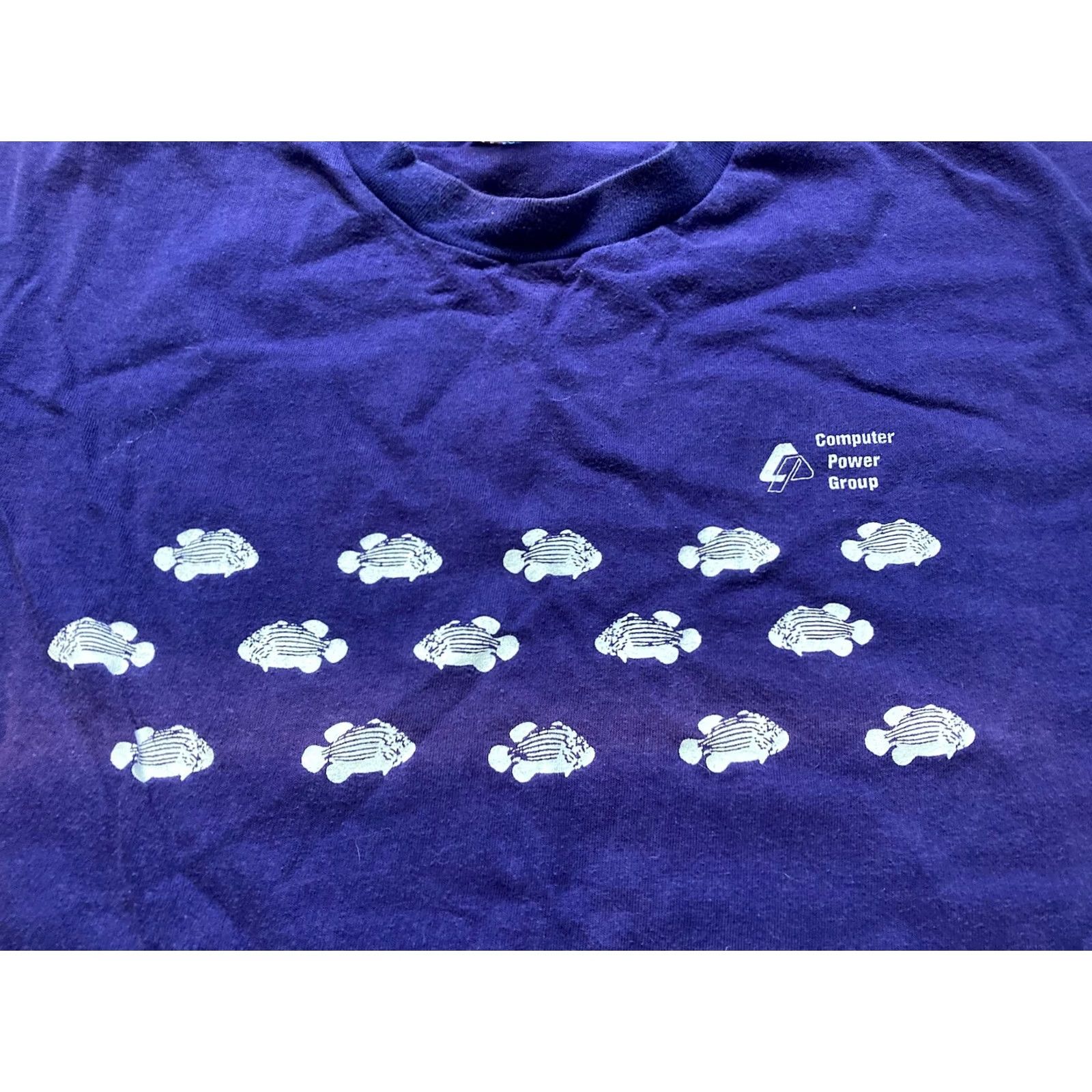 Hanes VINTAGE Hanes Shirt Mens XL 90s Retro Graphic Print Purple Cotton Short Sleeve Crew Neck Size US XL / EU 56 / 4 - 2 Thumbnail