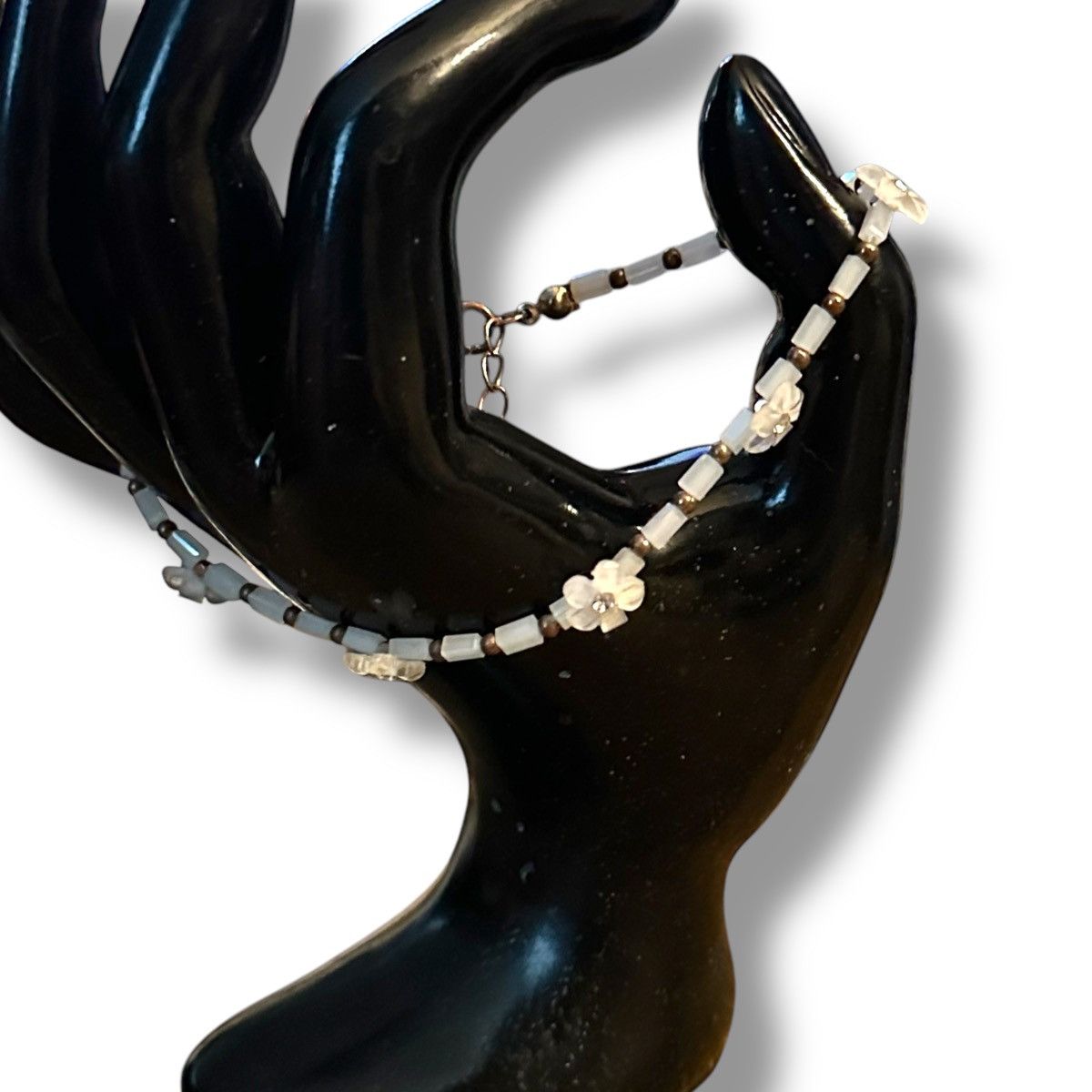 Other Vintage mother of pearl flower bead anklet Size ONE SIZE - 3 Thumbnail