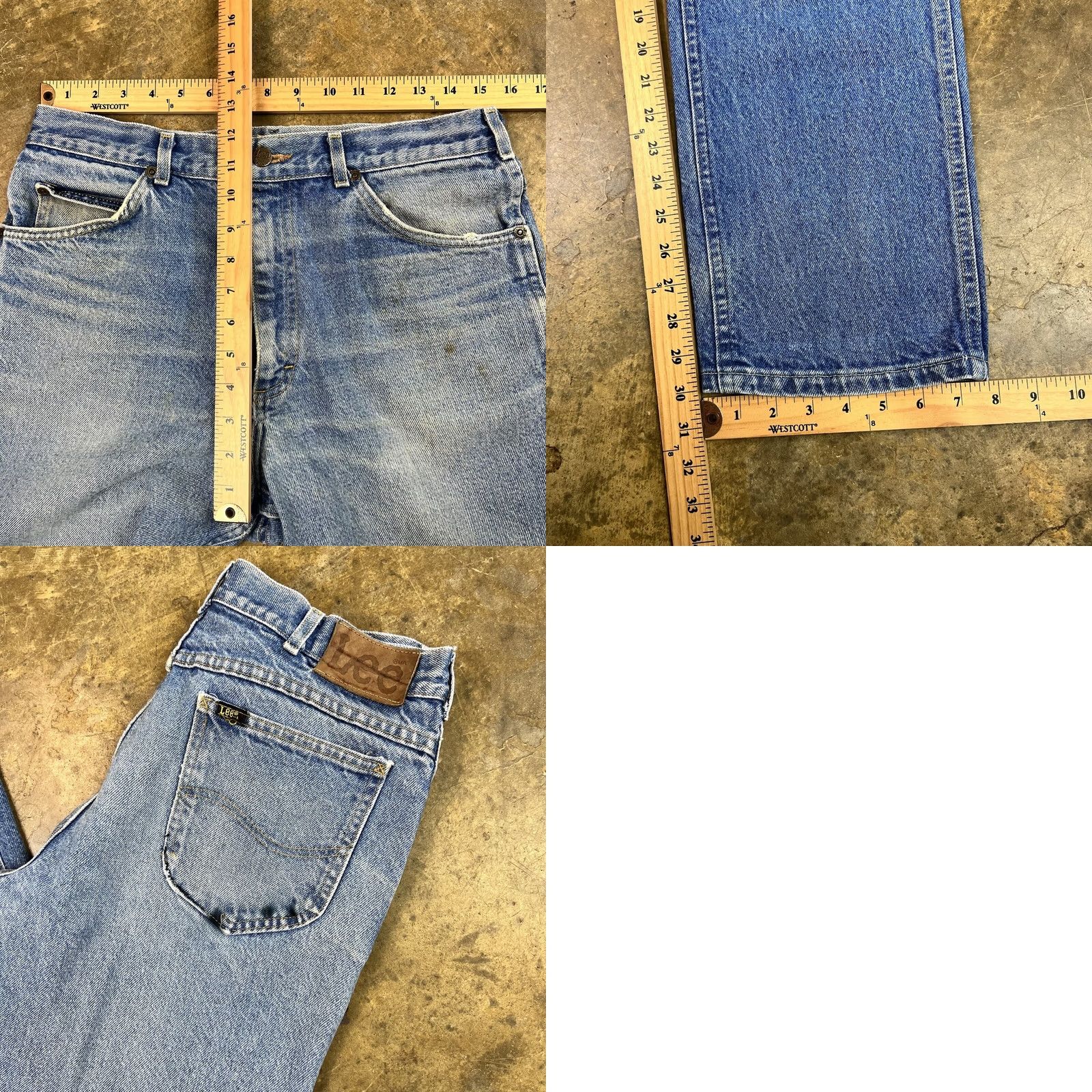 Lee VINTAGE Lee Jeans Womens 90s High Waist Straight Blue Denim 31x30 Meas 31x30 Sex? (remove) Size 24" / US 00 / IT 34 - 8 Thumbnail