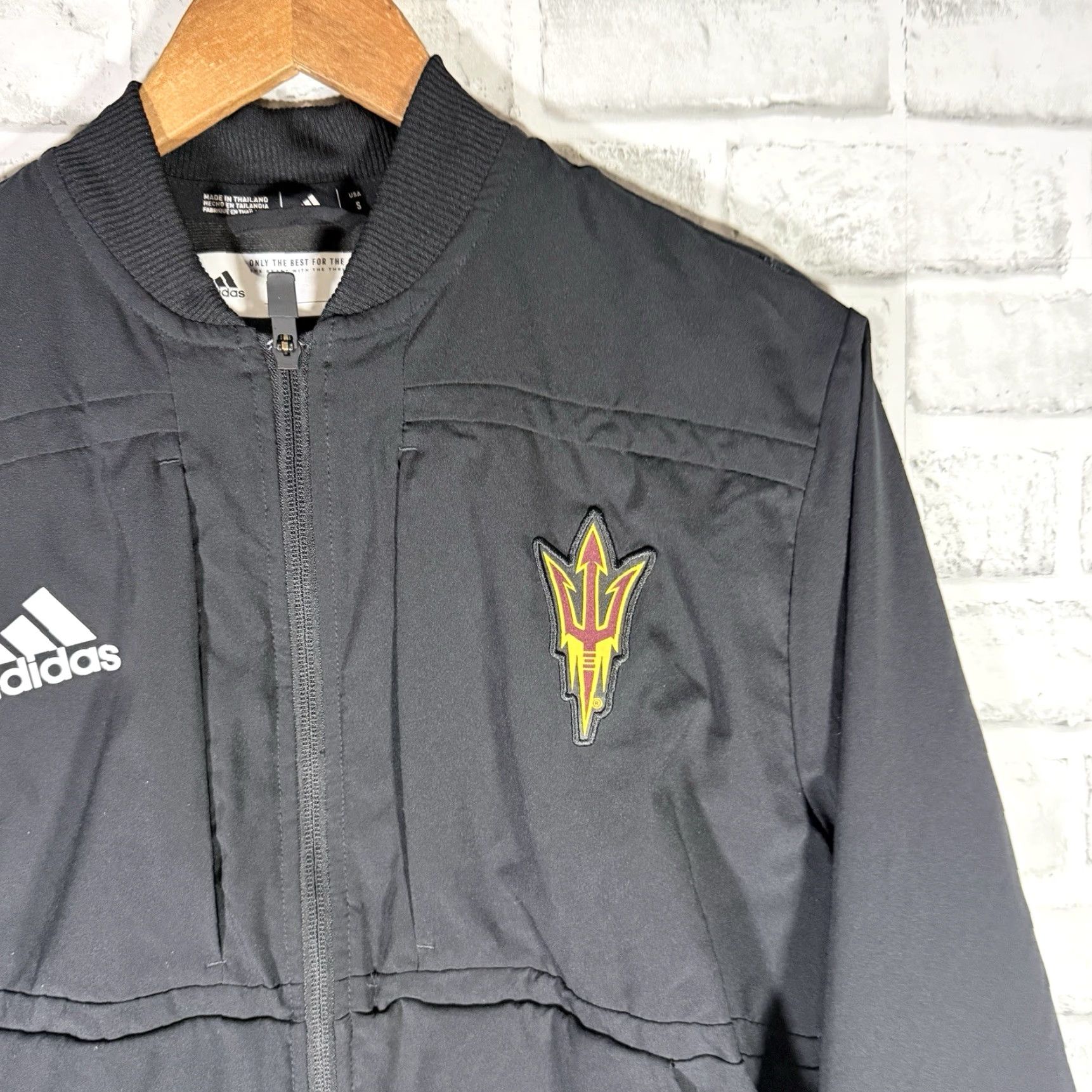 Adidas Adidas Jacket Track Jacket Full Zip Athletic Sun Devils Black Size S Womens Size S / US 4 / IT 40 - 2 Thumbnail