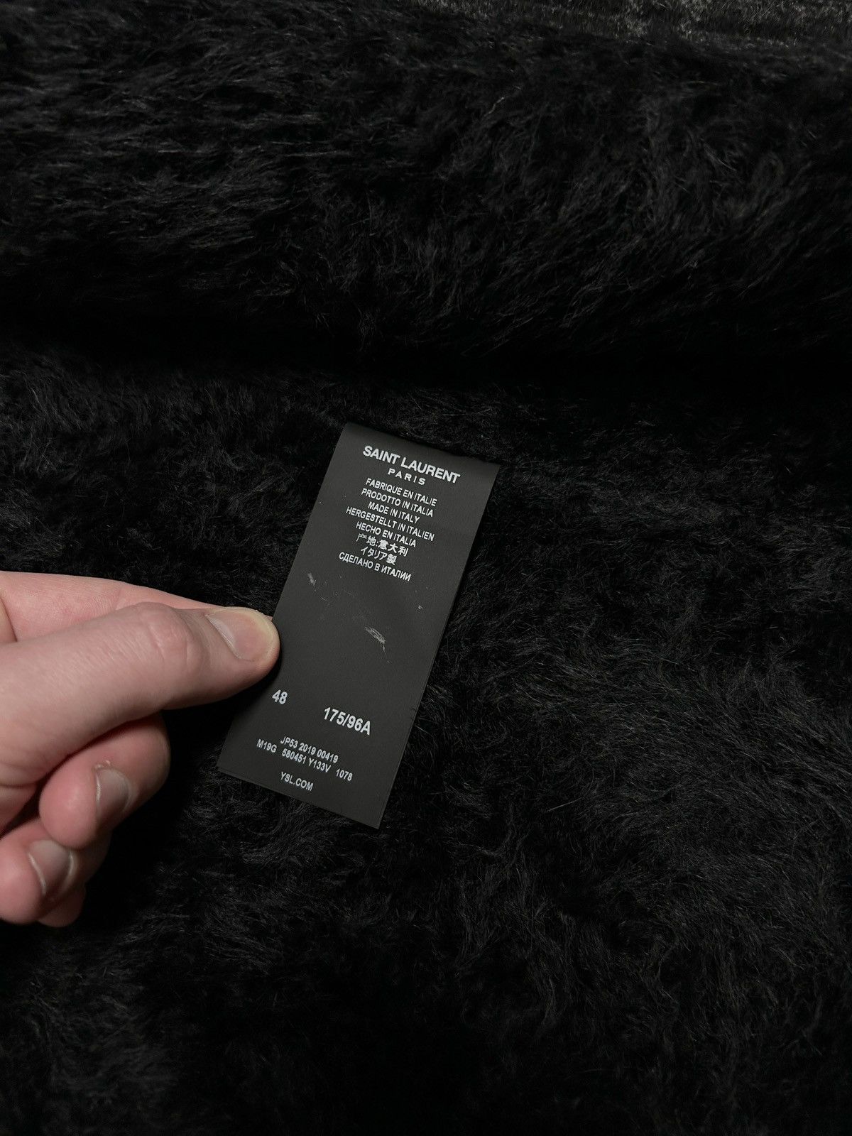 Saint Laurent Paris FW2019 Alpaca Wool Plaid Fur Coat Size US M / EU 48-50 / 2 - 11 Thumbnail