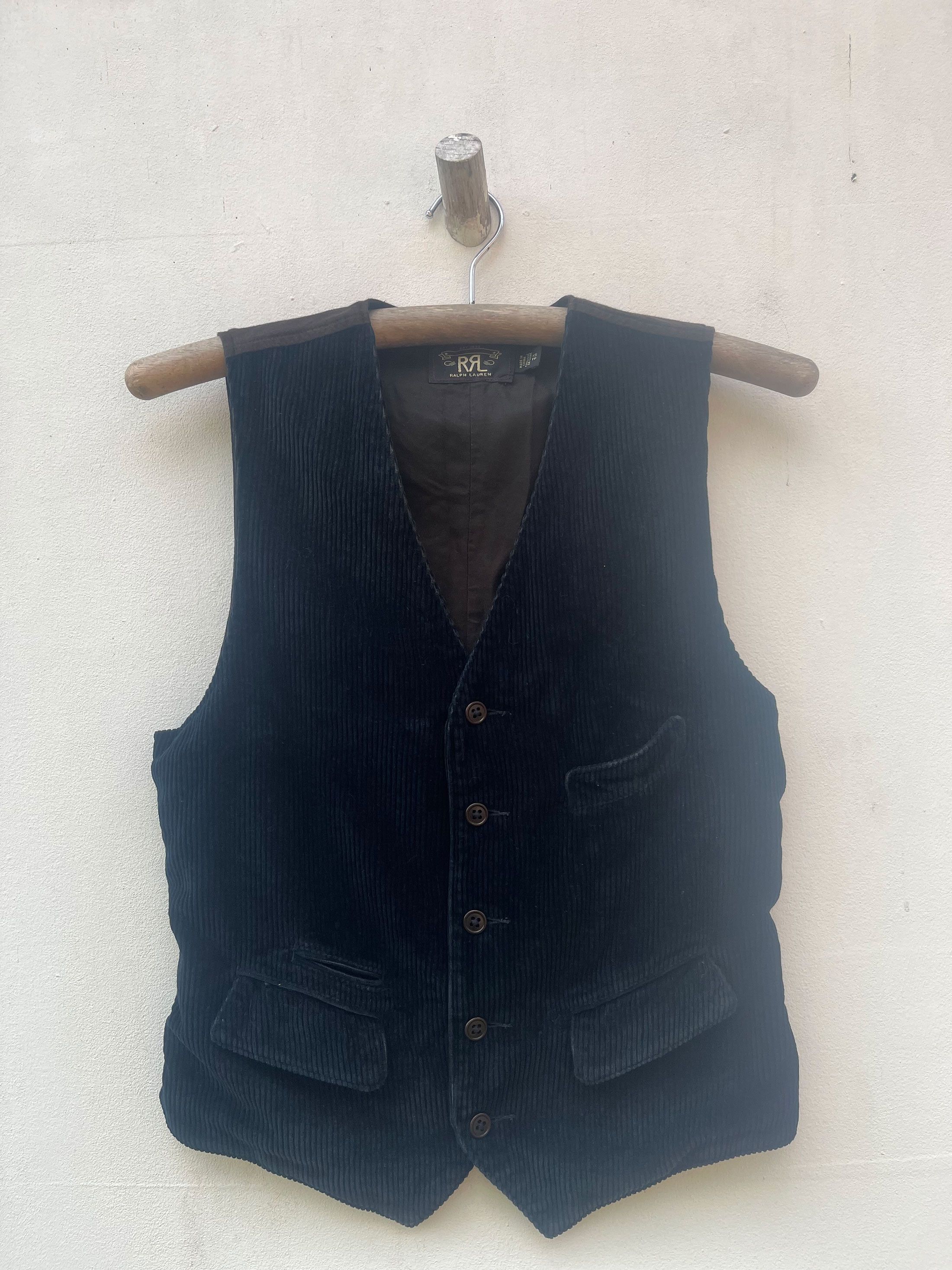 RRL Ralph Lauren Polo Double RL Button Down Corduroy Vest Jacket Size US XS / EU 42 / 0 - 1 Thumbnail