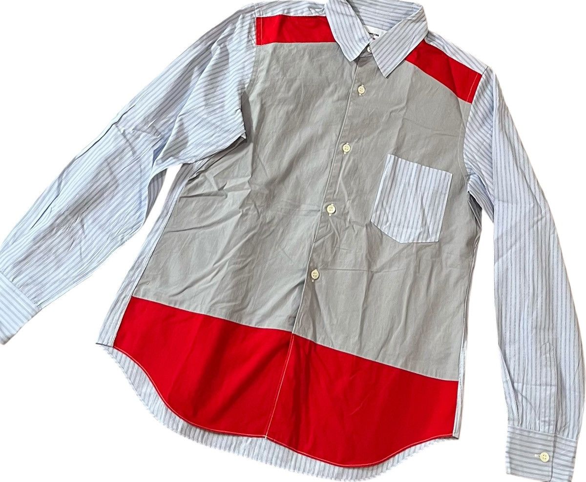Comme des Garcons *FINAL DROP* Cdg girl AD2014 striped patchwork button up Size US S / EU 44-46 / 1 - 2 Thumbnail