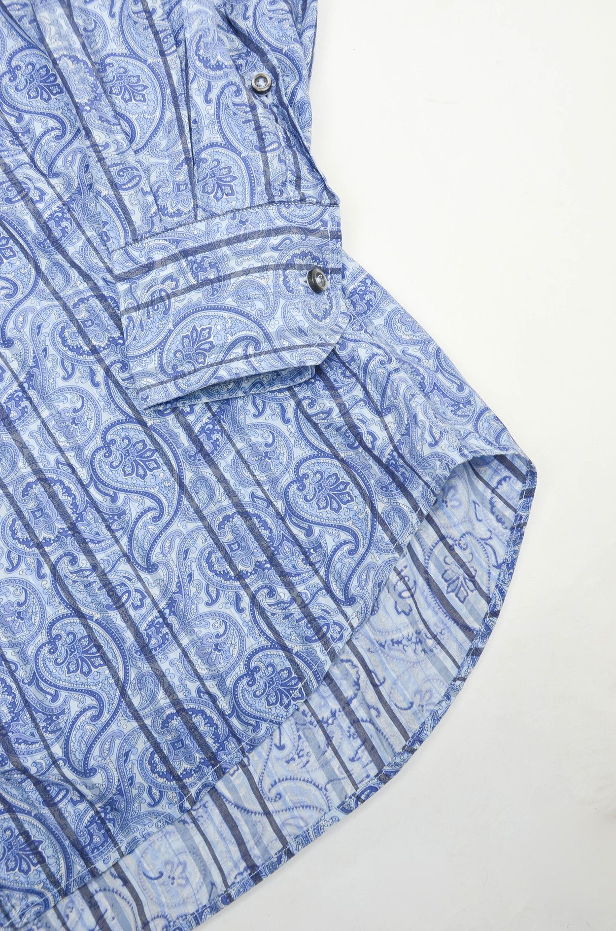 Canali Canali Italian Sportswear Blue Abstract Pattern Shirt S-M Size US S / EU 44-46 / 1 - 4 Thumbnail