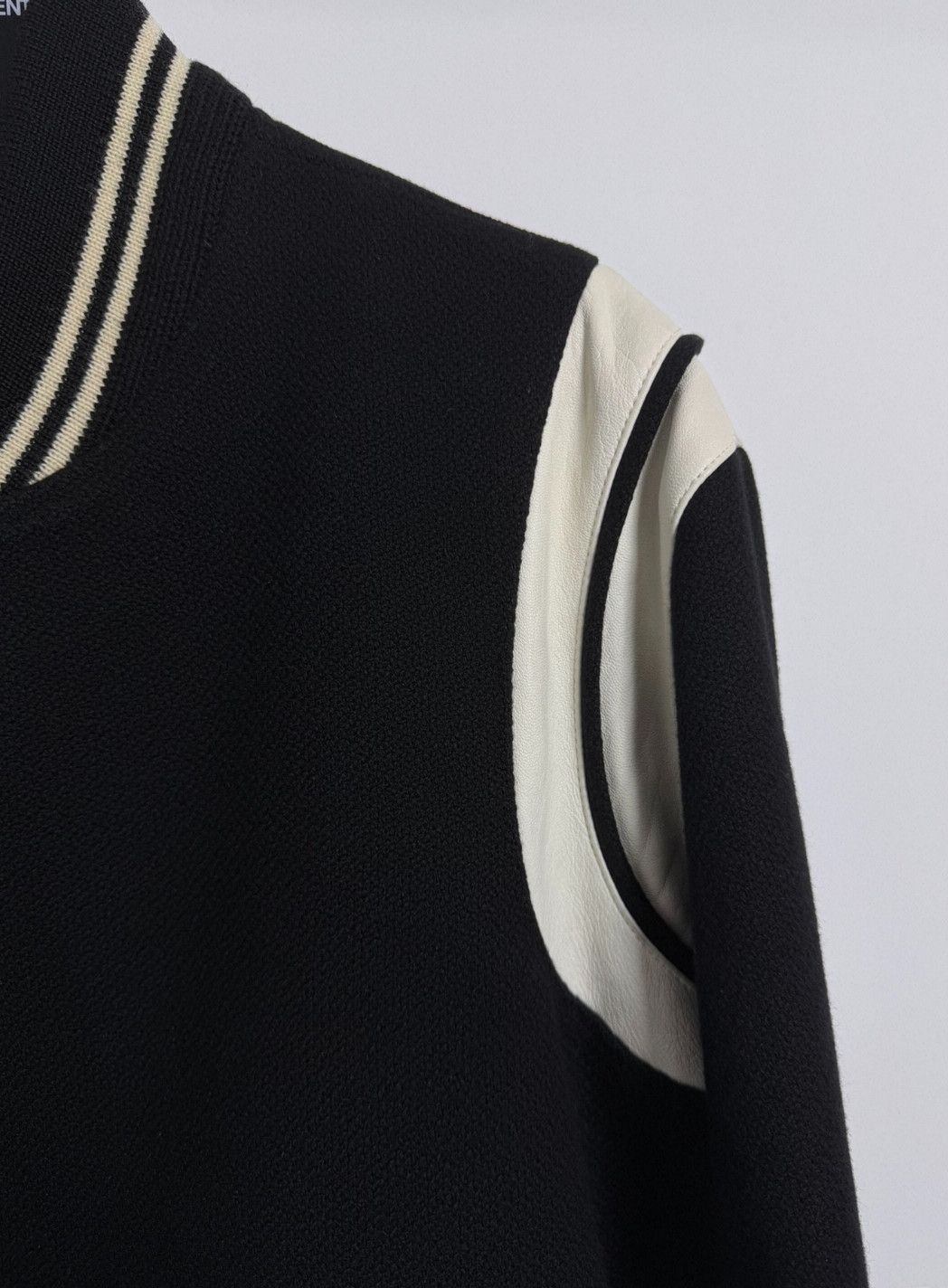 Saint Laurent Paris Saint Laurent Black and White Baseball Jacket. Size US L / EU 52-54 / 3 - 3 Thumbnail