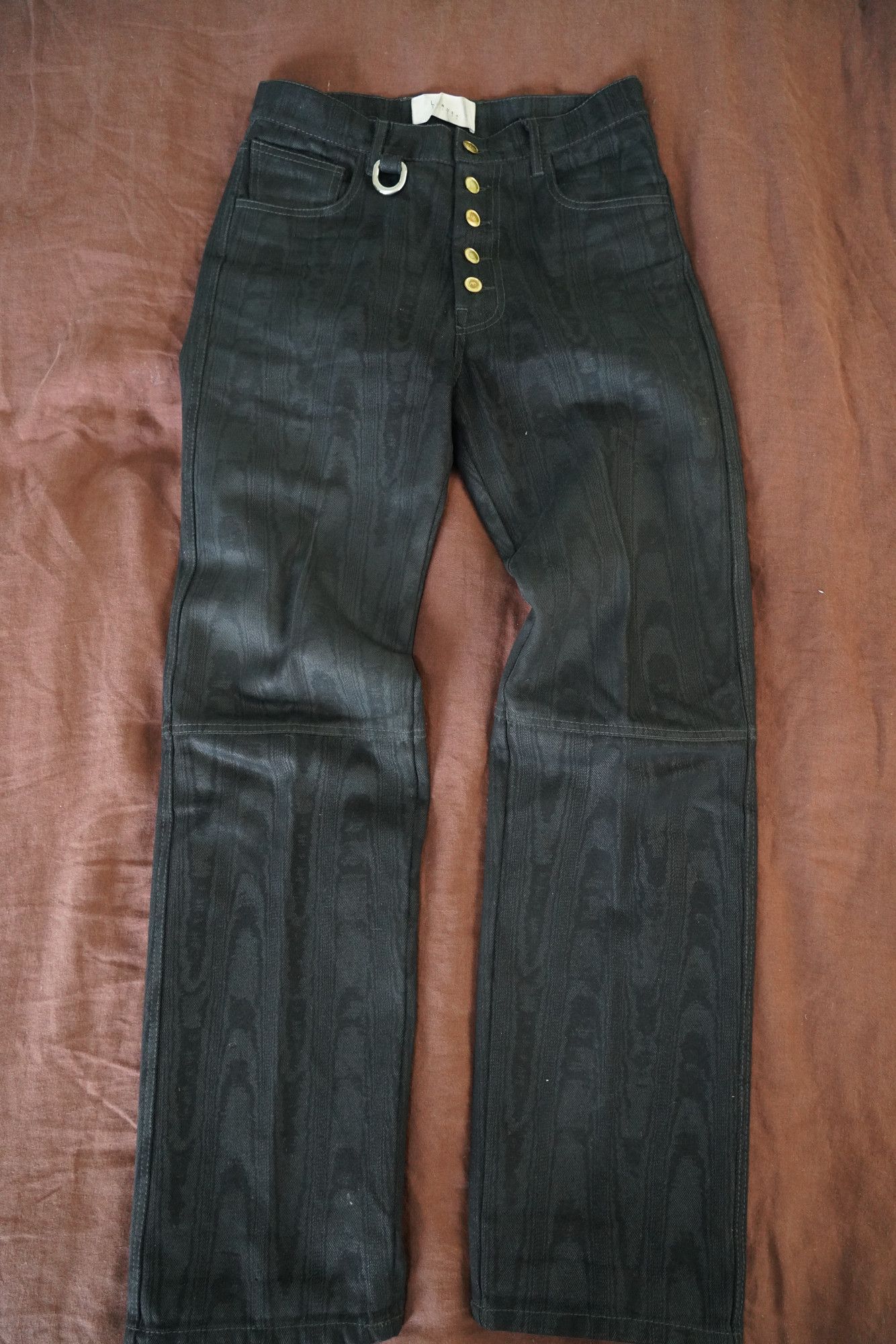 Linder Wood Grain Black Denim Pants Size US 31 - 1 Thumbnail