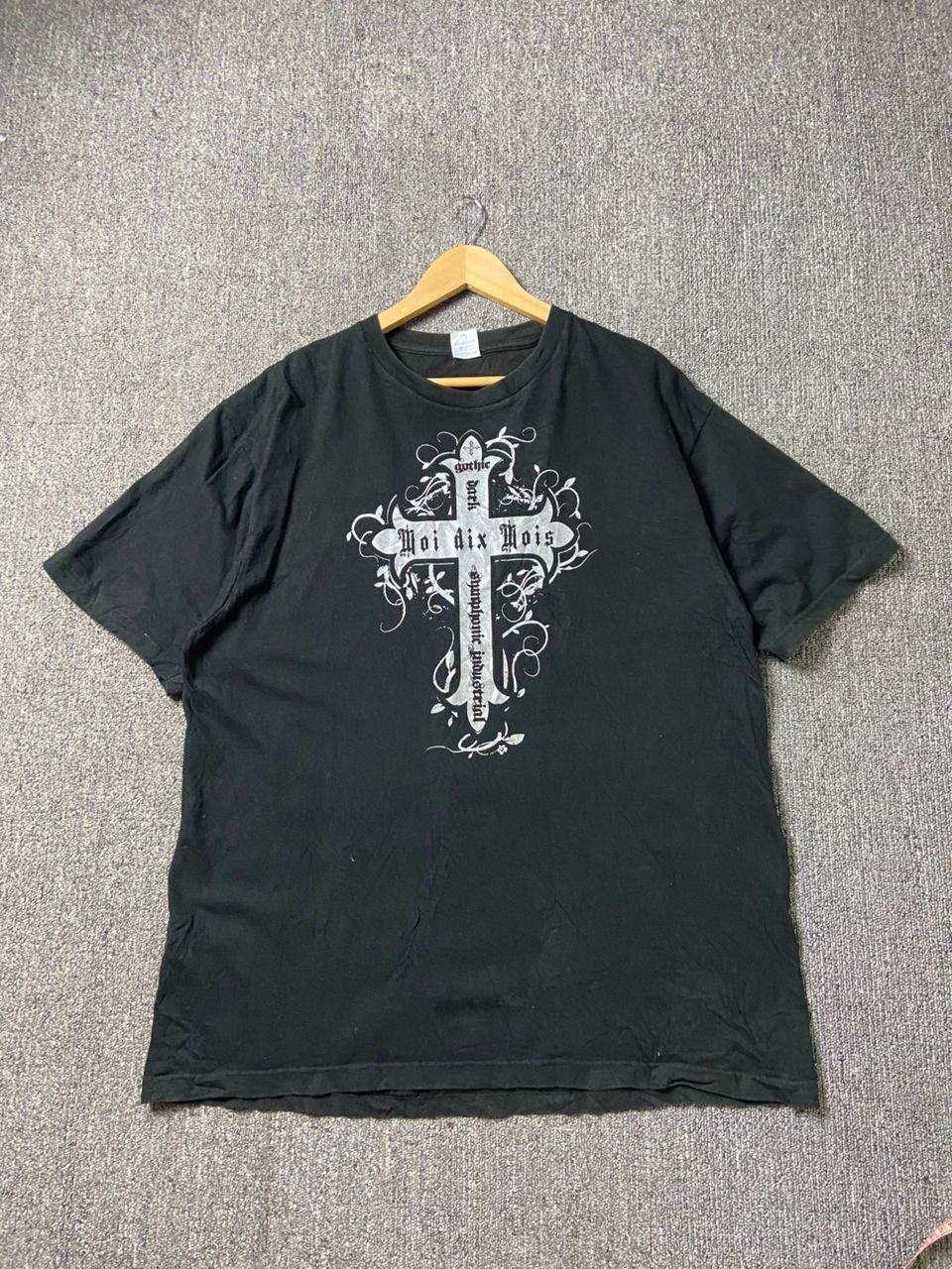 Japanese Brand “Moi dix Mois” Band Tshirt with Cross Graphic (200) Size US M / EU 48-50 / 2 - 1 Thumbnail
