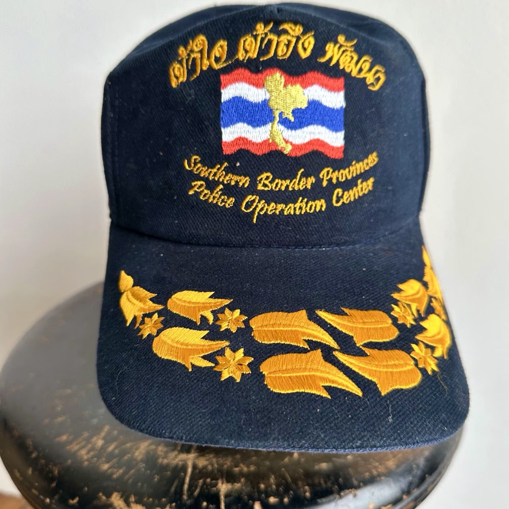 Vintage VINTAGE 1980s HaT Cap Police Force Hat Command Cap S Thai Southern Border Original Adjustable high quality Size ONE SIZE - 2 Thumbnail