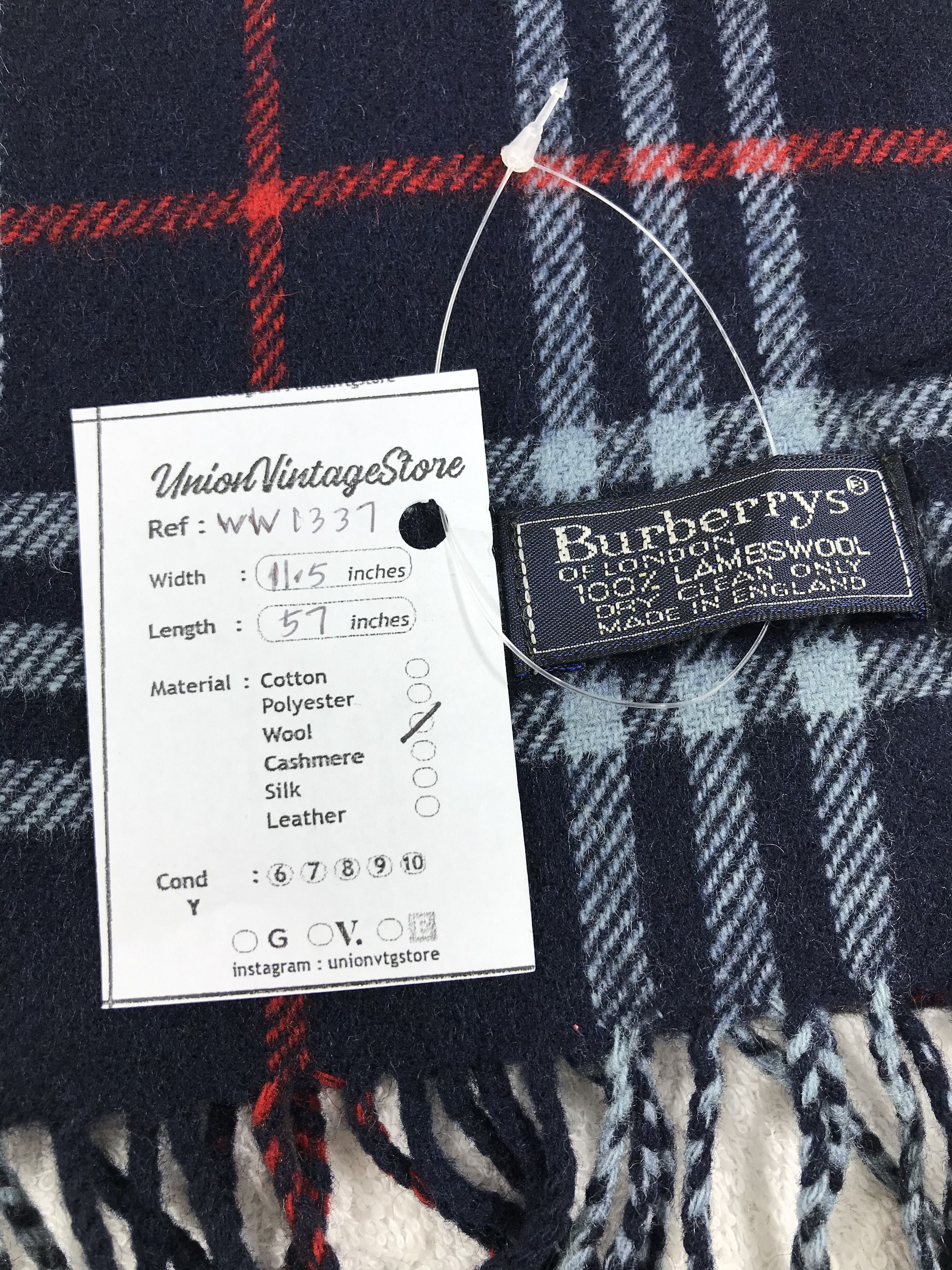 Burberry × Vintage Burberry Scarf / Muffler / Neckwear - WW1337 Size ONE SIZE - 4 Thumbnail