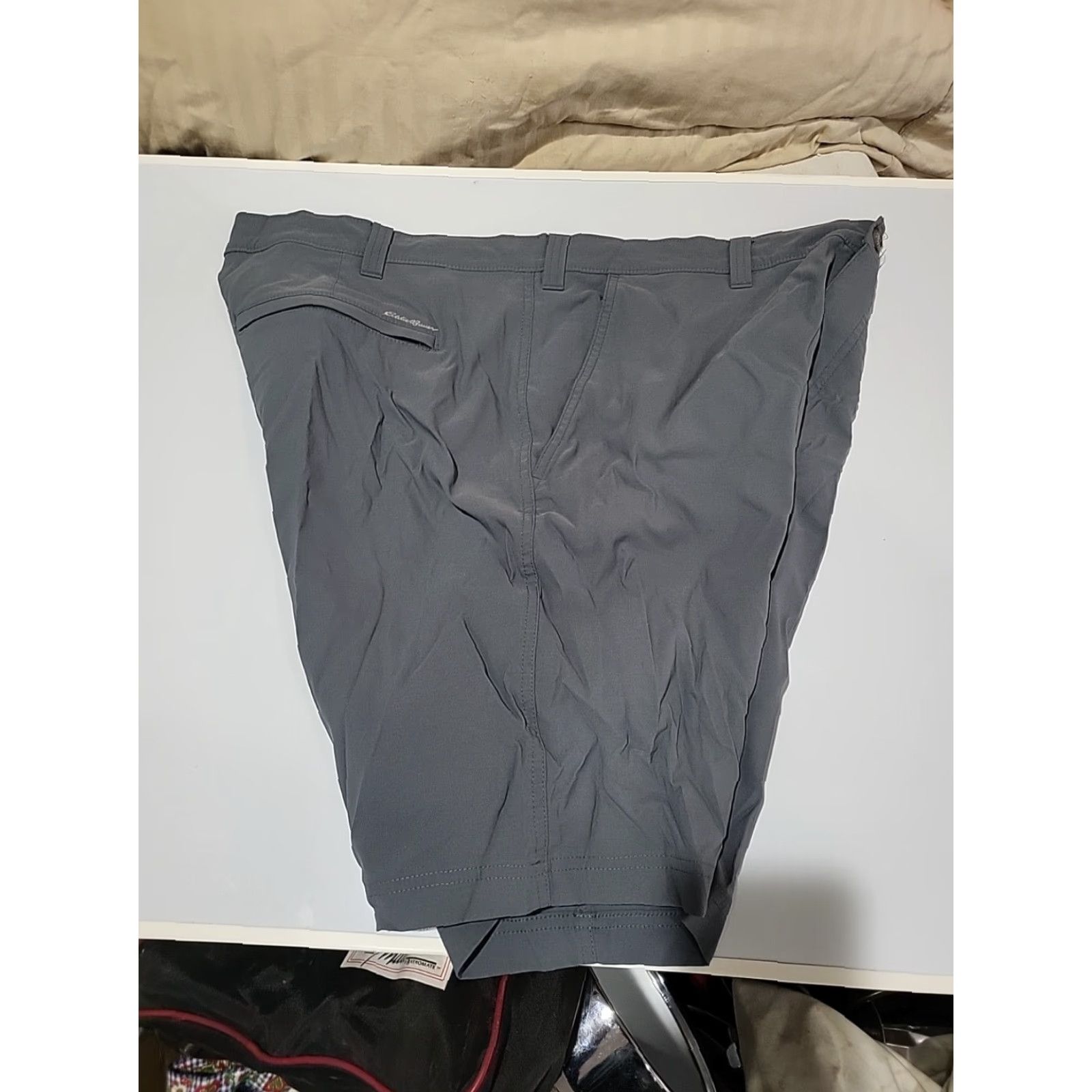 Eddie Bauer VINTAGE Eddie Bauer Outdoor Shorts 40 Gray Chino Stretch Security Pocket 9in Regular Mens Size US 40 / EU 56 - 6 Thumbnail
