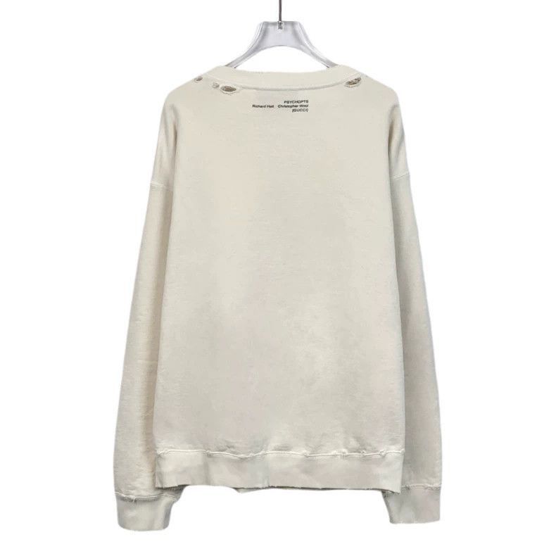 Gucci Gucci White Long Sleeve Sweatshirt with Print- Size US M / EU 48-50 / 2 - 2 Thumbnail