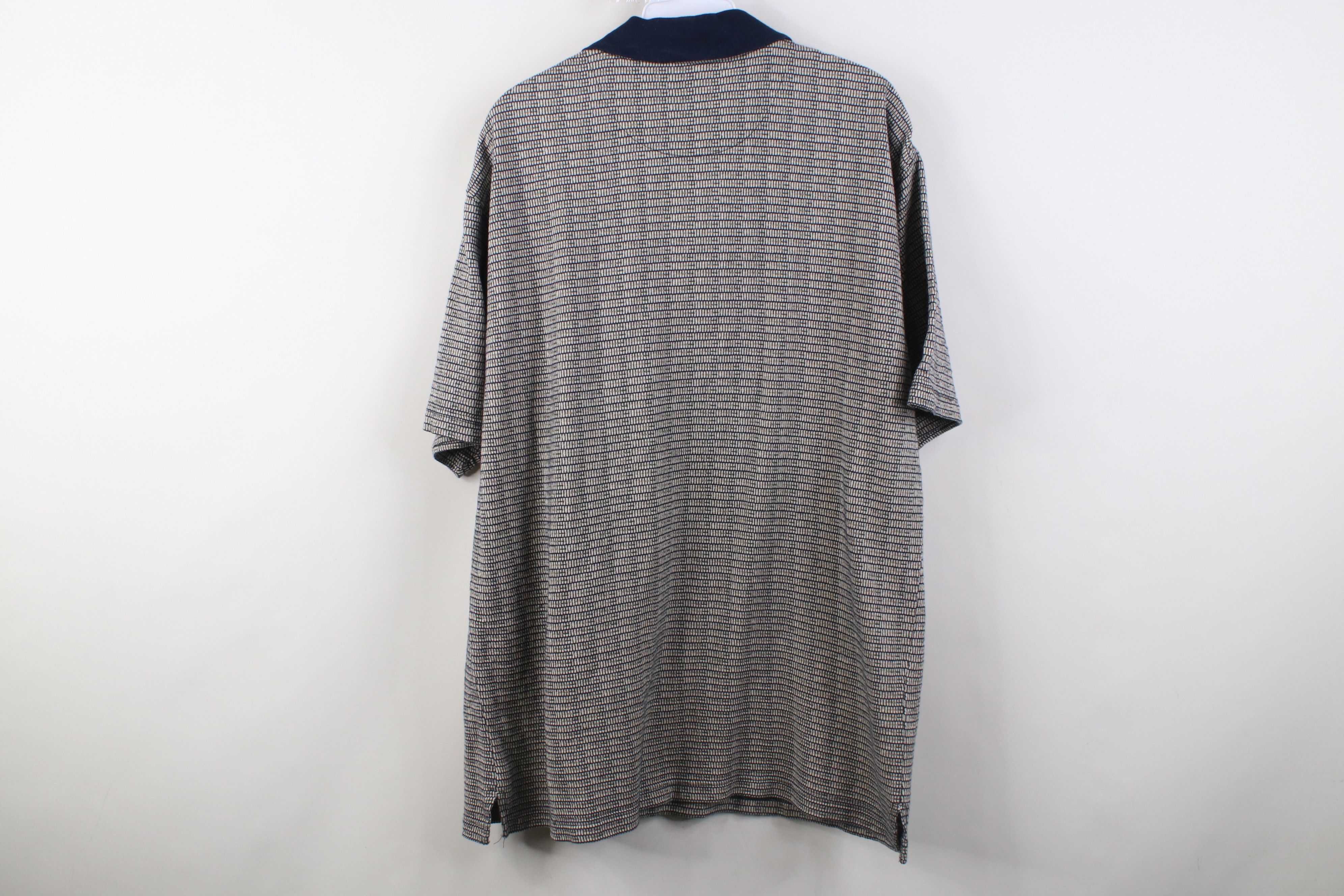 Vintage Vintage 90s Streetwear Geometric Knit Golf Polo Shirt Size US L / EU 52-54 / 3 - 10 Thumbnail