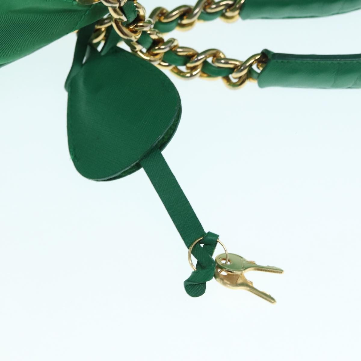 Prada PRADA Hand Bag Nylon Green Gold Size ONE SIZE - 8 Thumbnail