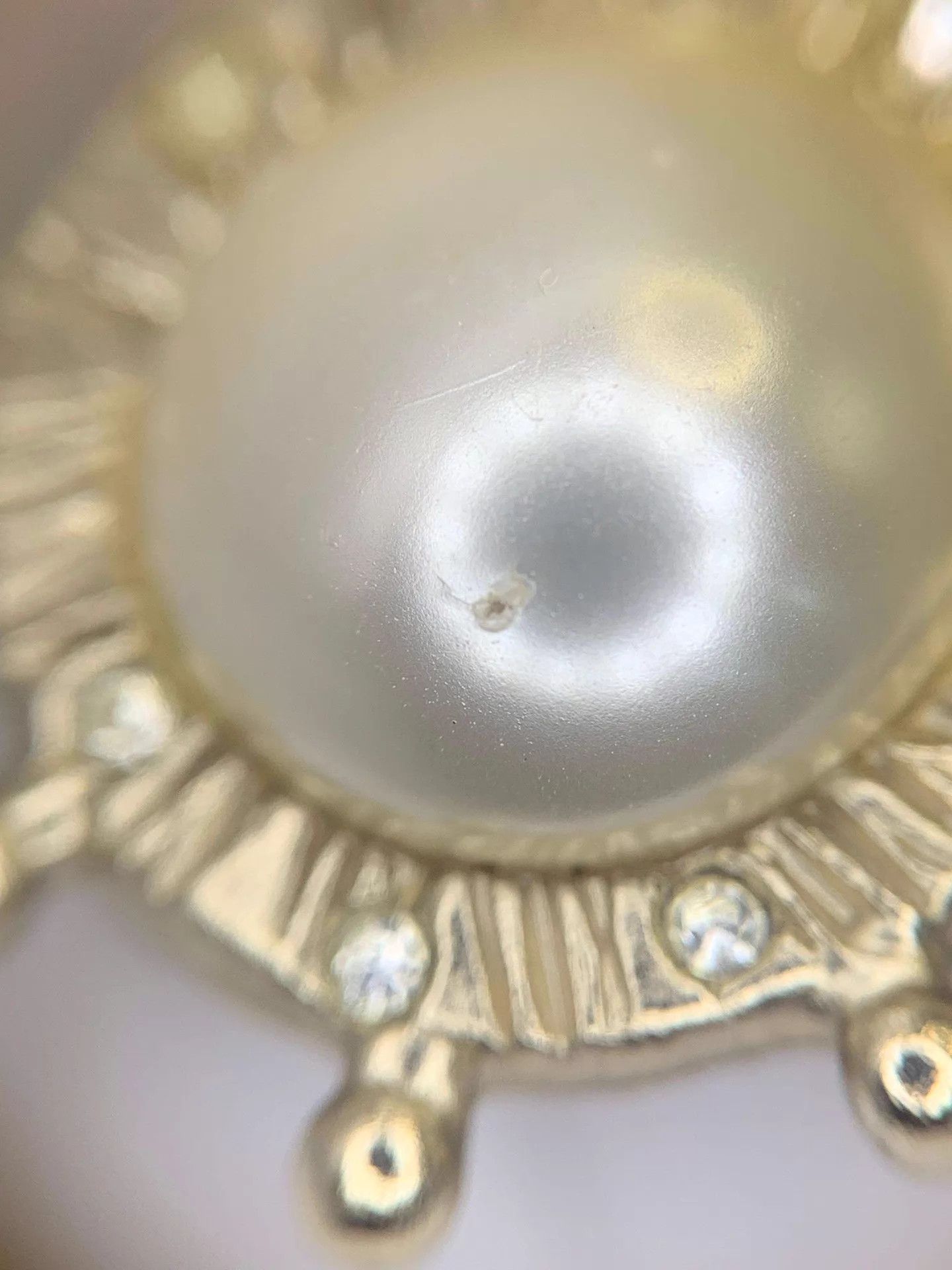 Chanel Chanel 13A Edin C C Enamel Pearl Crystal Brooch 6.3cm Wear Size ONE SIZE - 4 Thumbnail