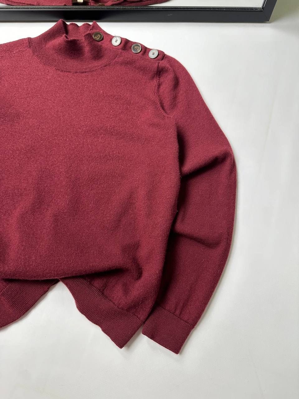 Sezane Sezane Italy Design Mock Neck Sweater Cherry Size XS / US 0-2 / IT 36-38 - 3 Thumbnail