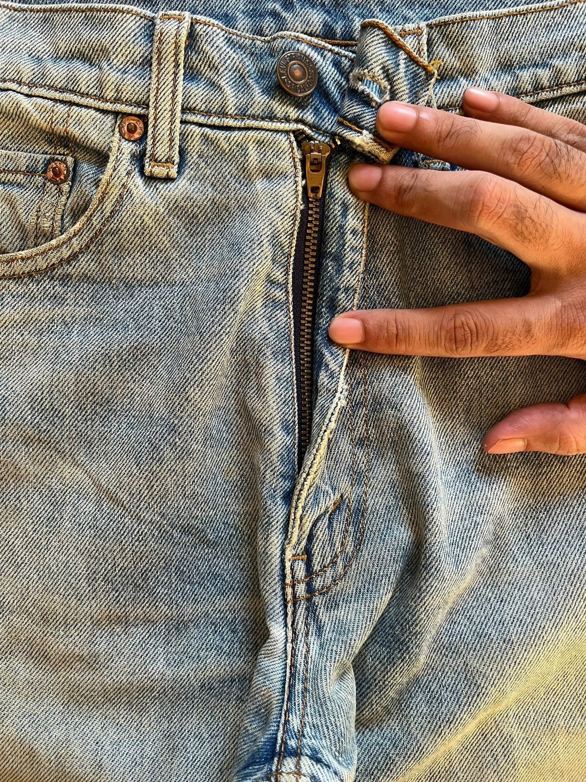 Levi's × Levi's Vintage Clothing Vintage 90s Levis 515 Mud Wash Distressed Loose Jeans Size US 29 - 3 Thumbnail