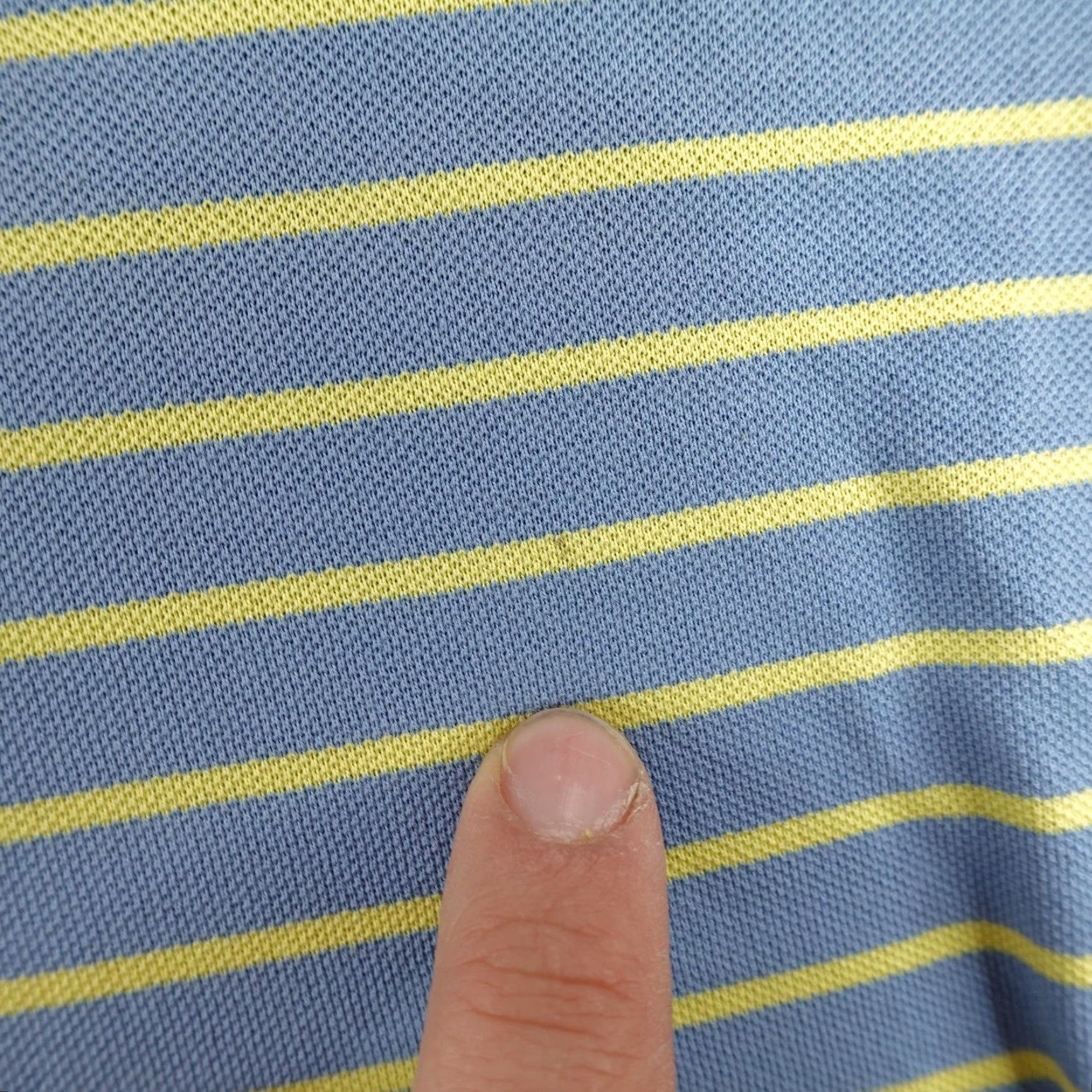 Polo Ralph Lauren Ralph Lauren Polo Shirt Mens Large Short Sleeve Golf Striped Pima Cotton Blue Yellow Size US L / EU 52-54 / 3 - 4 Thumbnail