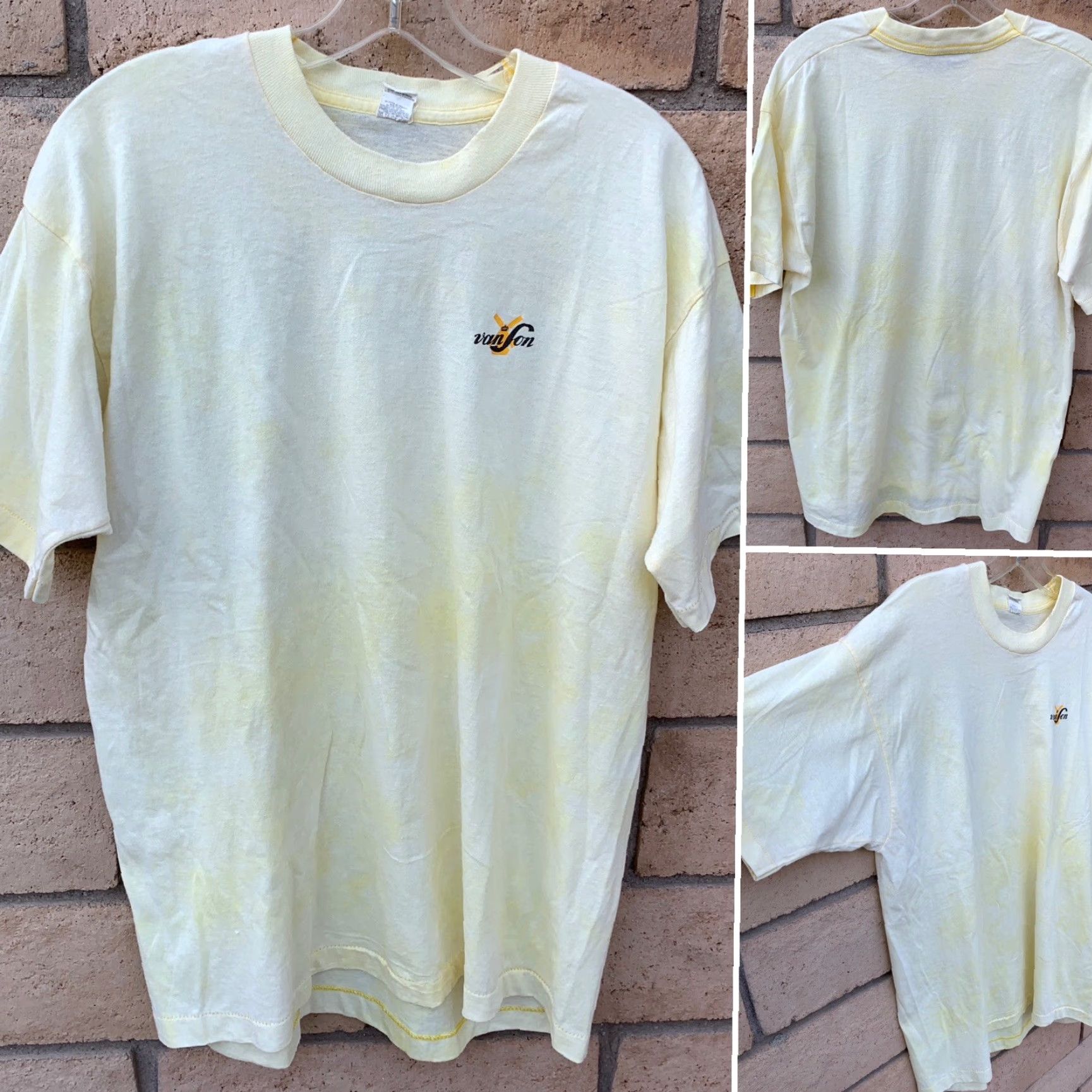 Vintage VINTAGE Screen Stars T Shirt Graphic Tee Short Sleeve XL Unisex Yellow 1980s Windmill Graphic Shirt Size US XL / EU 56 / 4 - 6 Thumbnail