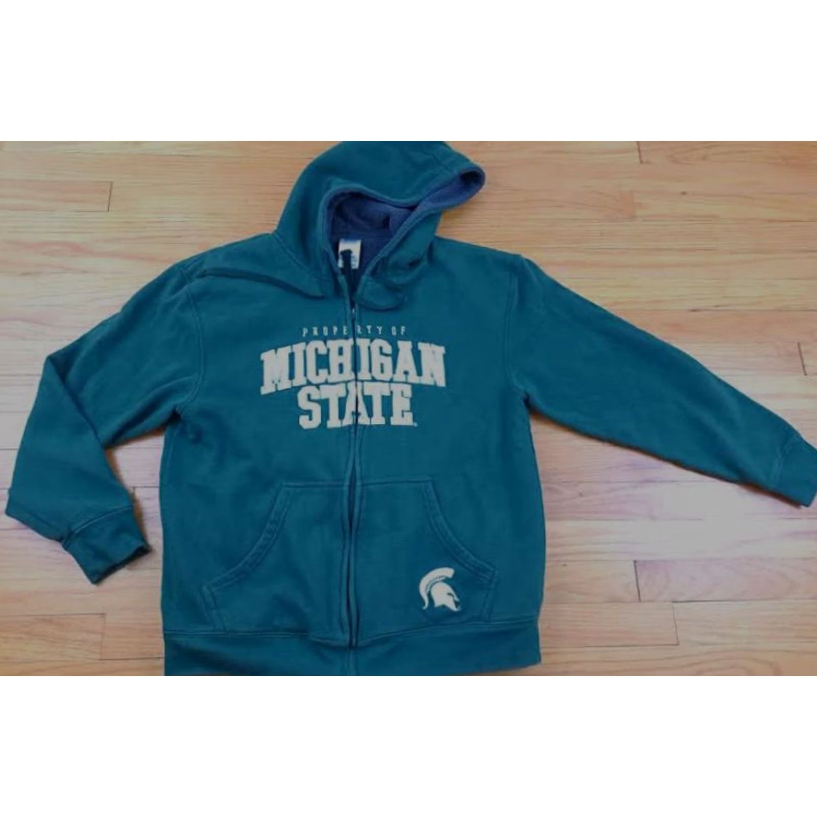 Vintage pro edge Jacket Mens L Green Pre Owned Michigan State Insulated Hooded Full Zip Size US L / EU 52-54 / 3 - 2 Thumbnail