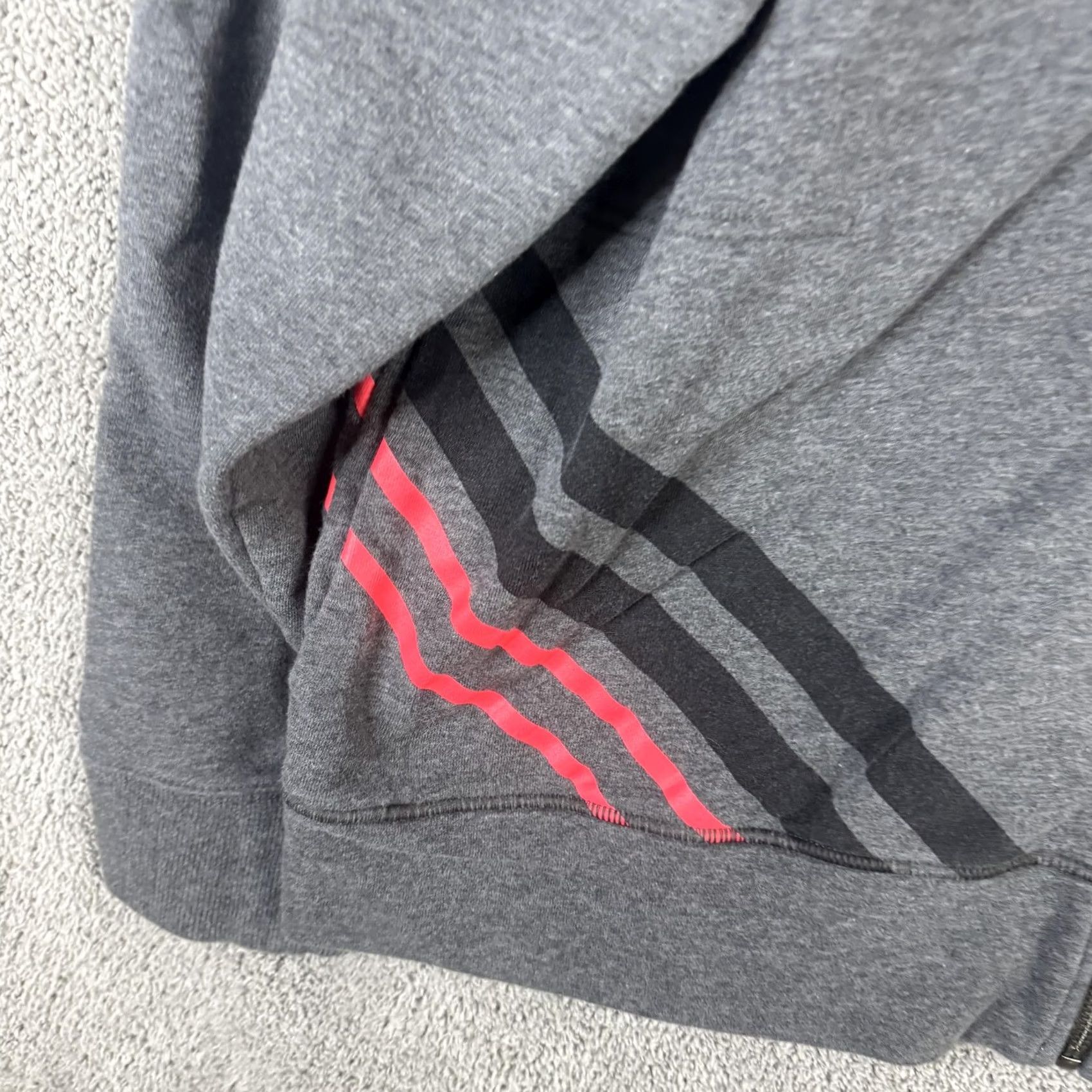 Under Armour Under Armour Hoodie Mens 2XL Gray Full Zip Jersey Sweatshirt Striped Logo Size US XXL / EU 58 / 5 - 2 Thumbnail