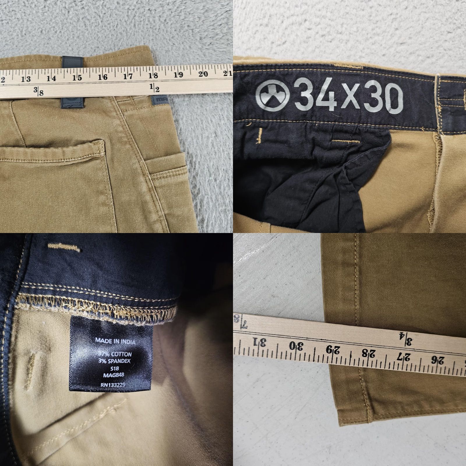 Vintage Magpul Pants 34x30 Beige Khaki Stretch Tactical Workwear Straight Leg Mens Size US 34 / EU 50 - 8 Thumbnail