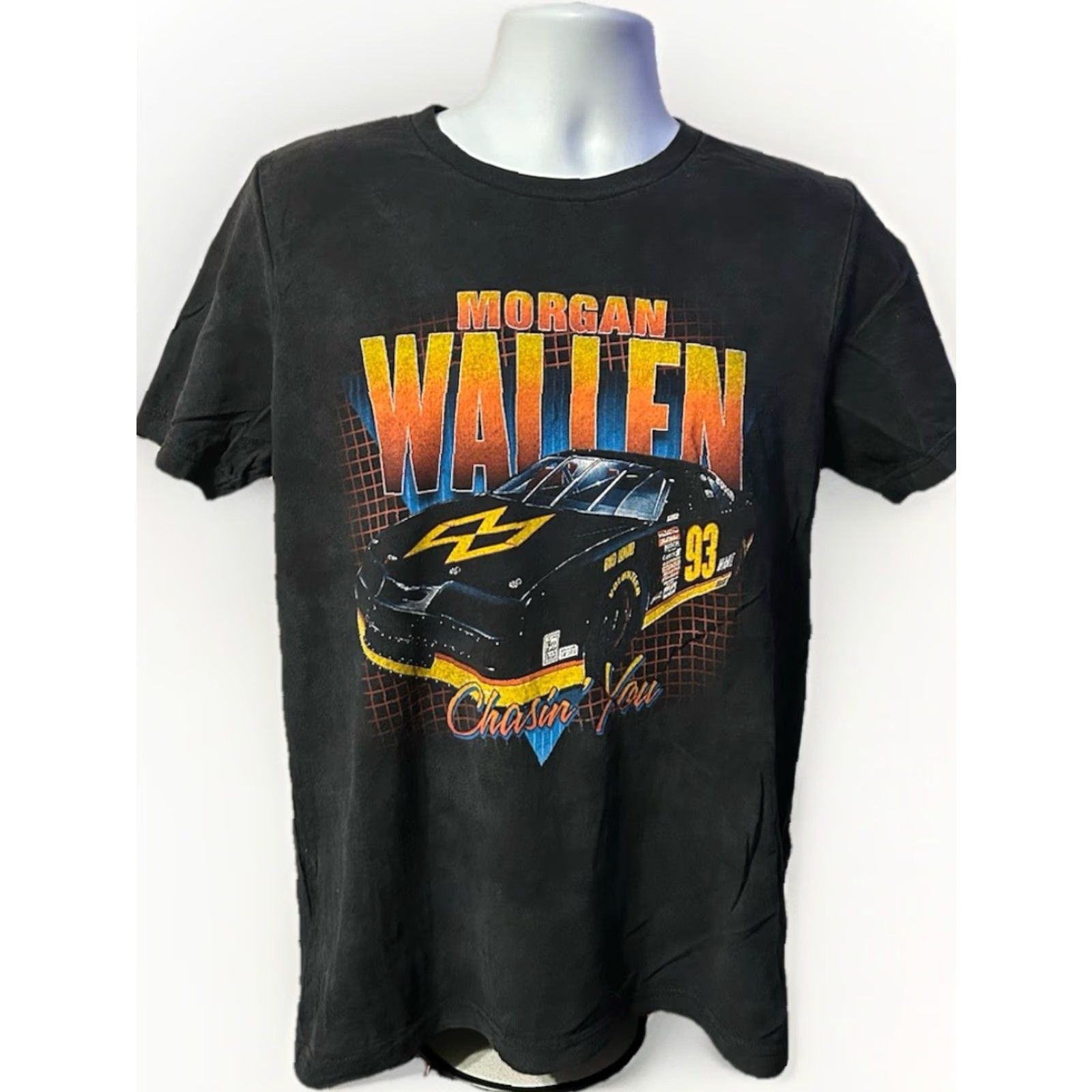 Vintage VINTAGE? No. Morgan Wallen Chasing You Race Car #93 Shirt Men Large Black Short Sleeve Canvas Size US L / EU 52-54 / 3 - 3 Thumbnail
